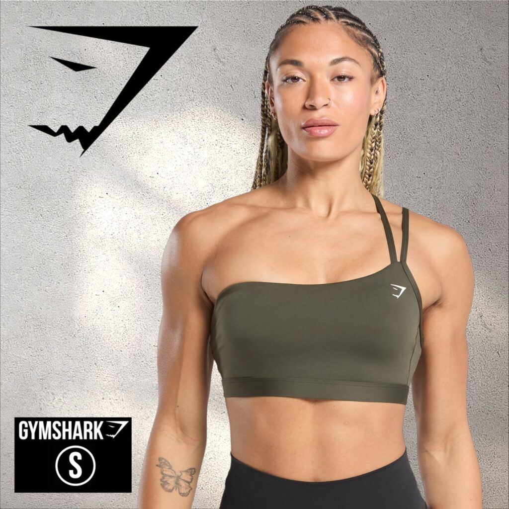 ONE SHOULDER SPORTS BRA – WEIGHTED GREEN 5836