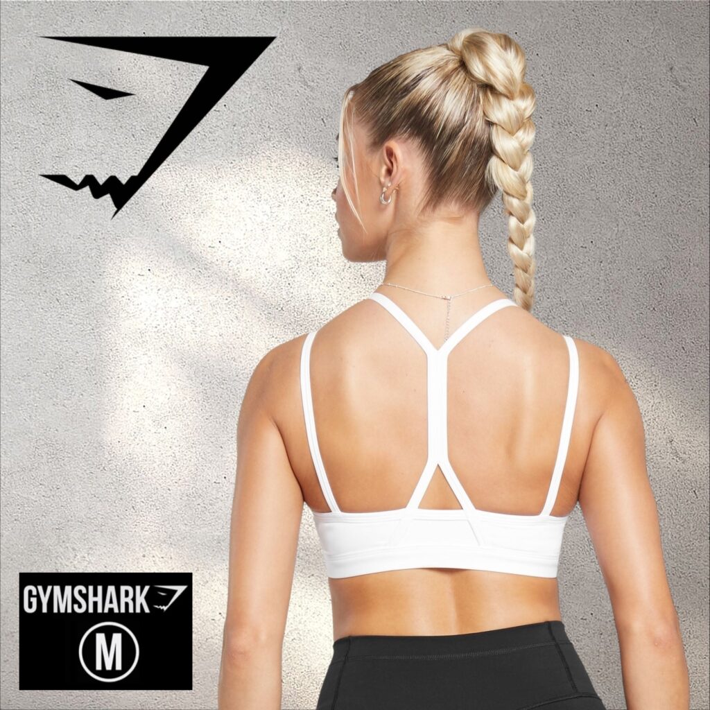 STRAP FEATURE SPORTS BRA – WHITE 5800