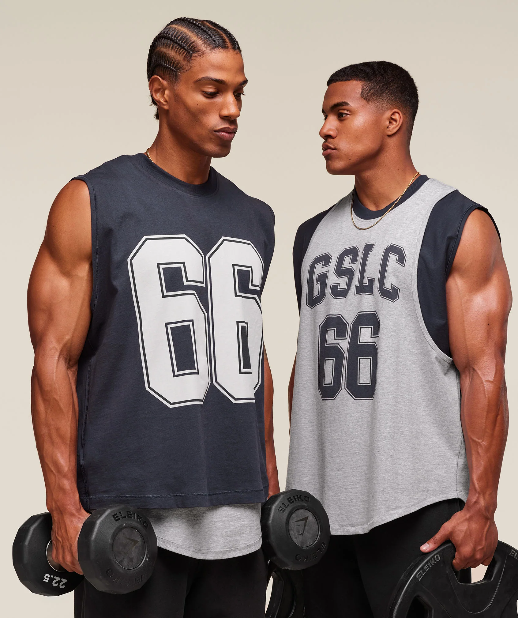 GSLC 2in1 Reversible Tank – Light Grey Core Marl/Heavy Blue