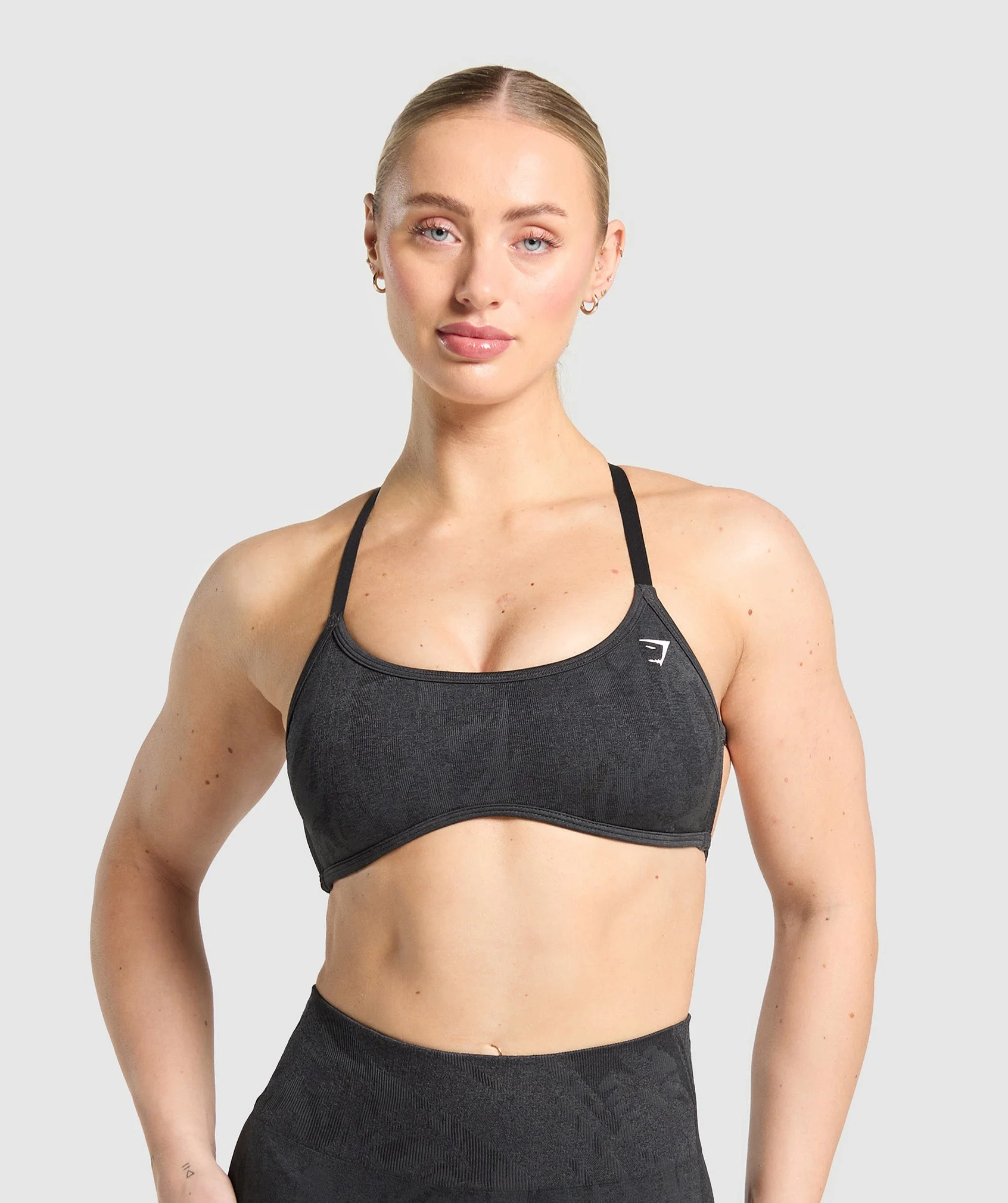 Adapt Camo Cross Back Sports Bra – Asphalt Grey/Black