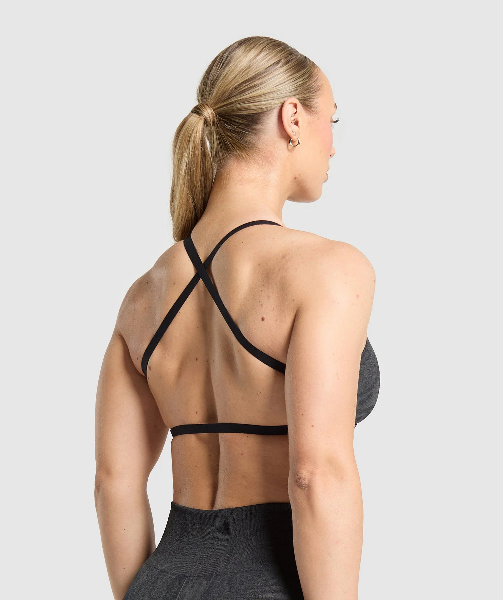 Adapt Camo Cross Back Sports Bra – Asphalt Grey/Black