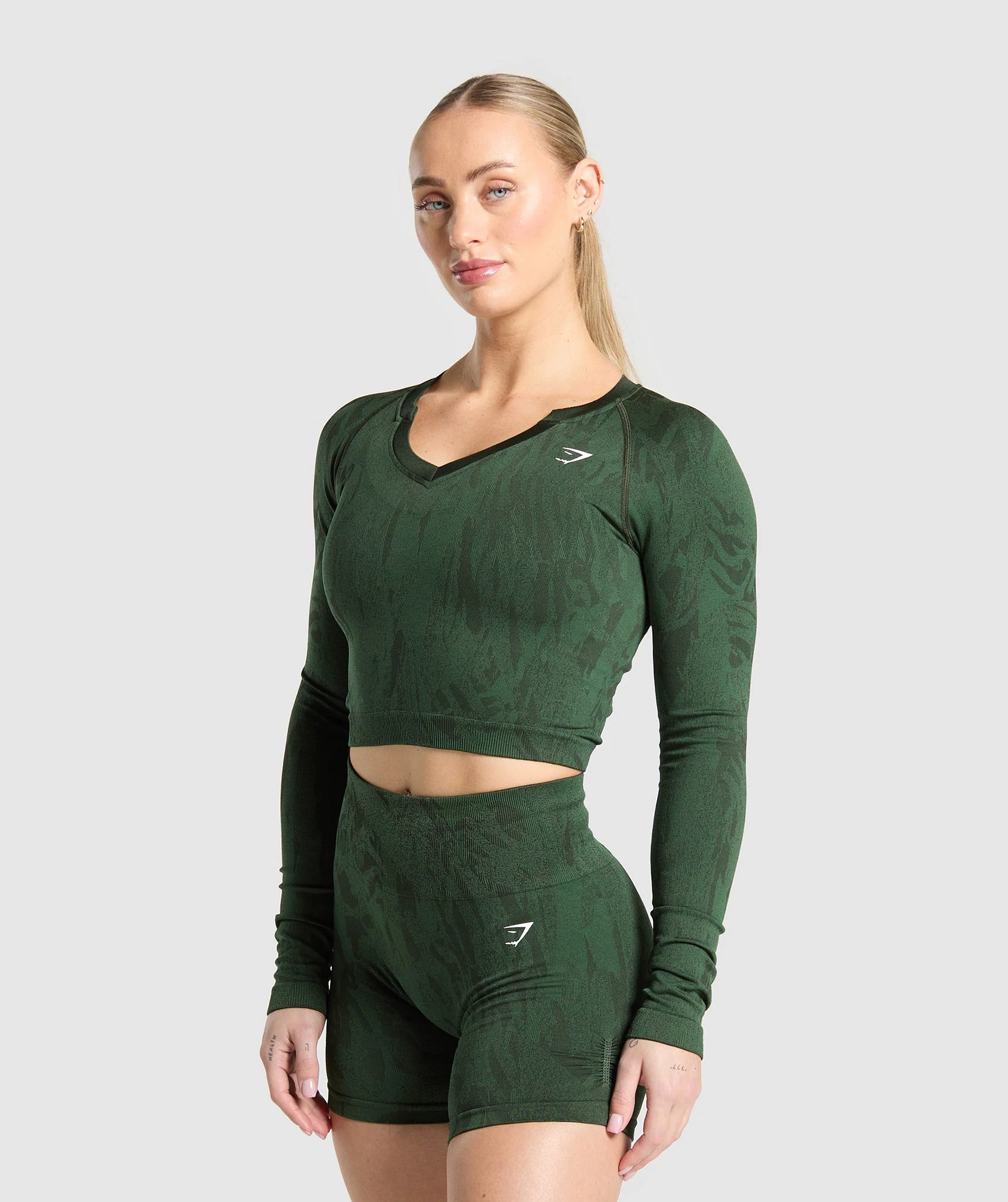 Adapt Camo Seamless Long Sleeve Top – Trail Green/Classic Green - Imagen 2