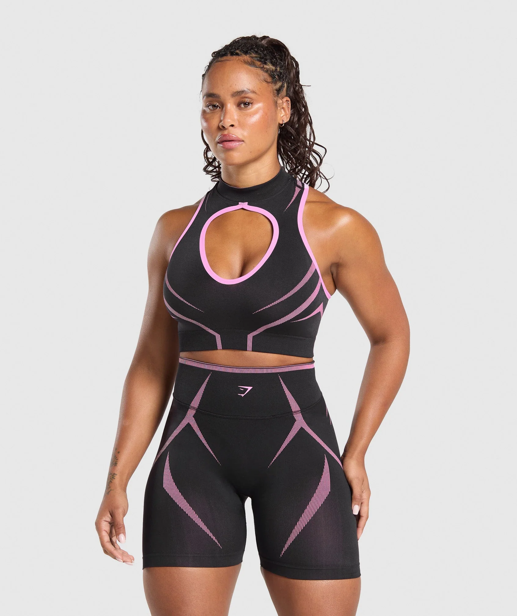 Apex Lift Seamless Crop Top – Darkest Purple/Sour Pink