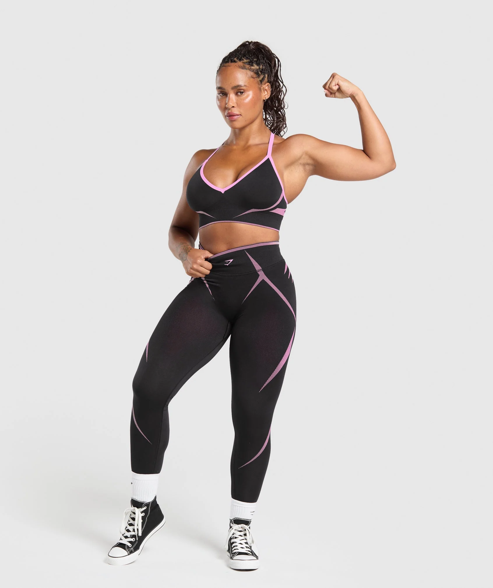 Apex Lift  Seamless Sports Bra – Darkest Purple/Sour Pink - Imagen 2