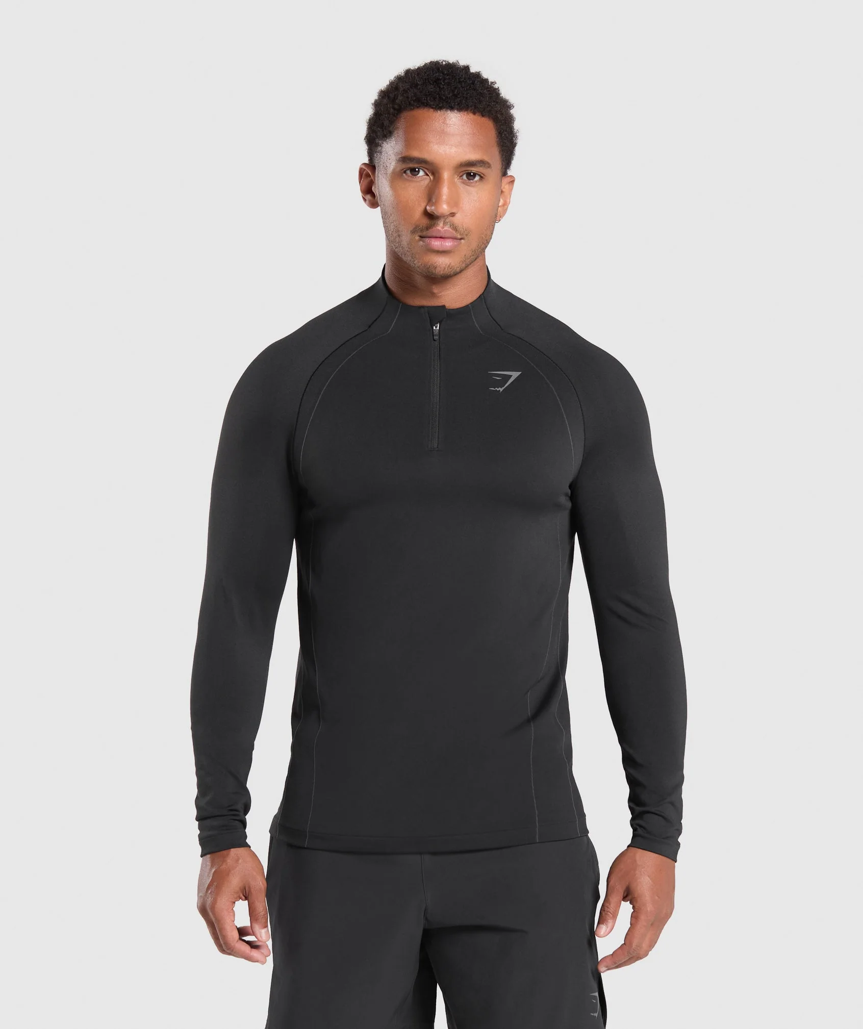 Apex Seamless 1/4 Zip – Black/Dark Grey