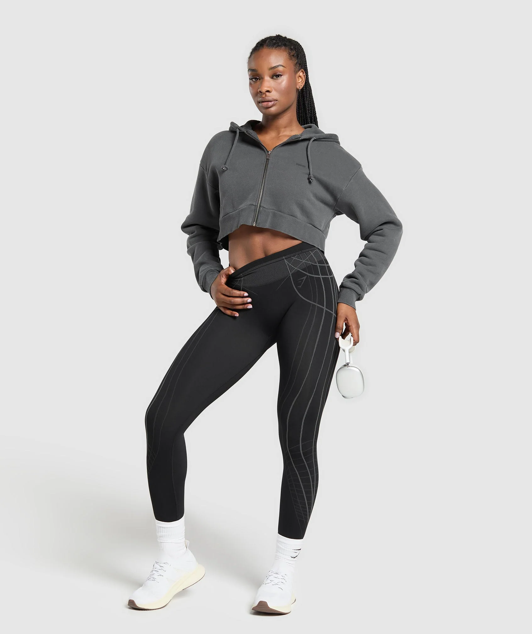 Apex Seamless Leggings – Black/Graphite Grey - Imagen 2