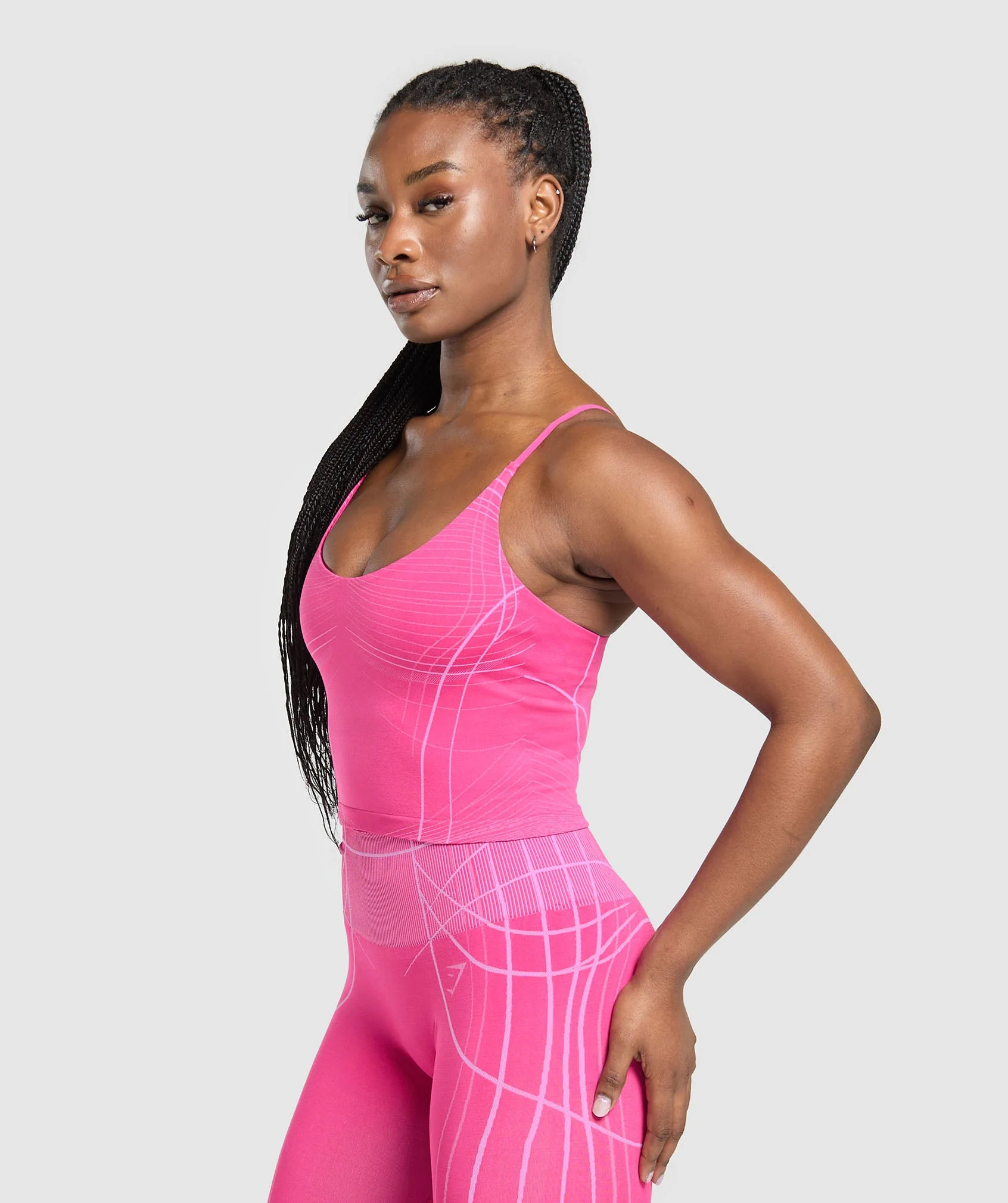 Apex Seamless Midi Tank With Shelf – Valley Pink/Sour Pink - Imagen 2