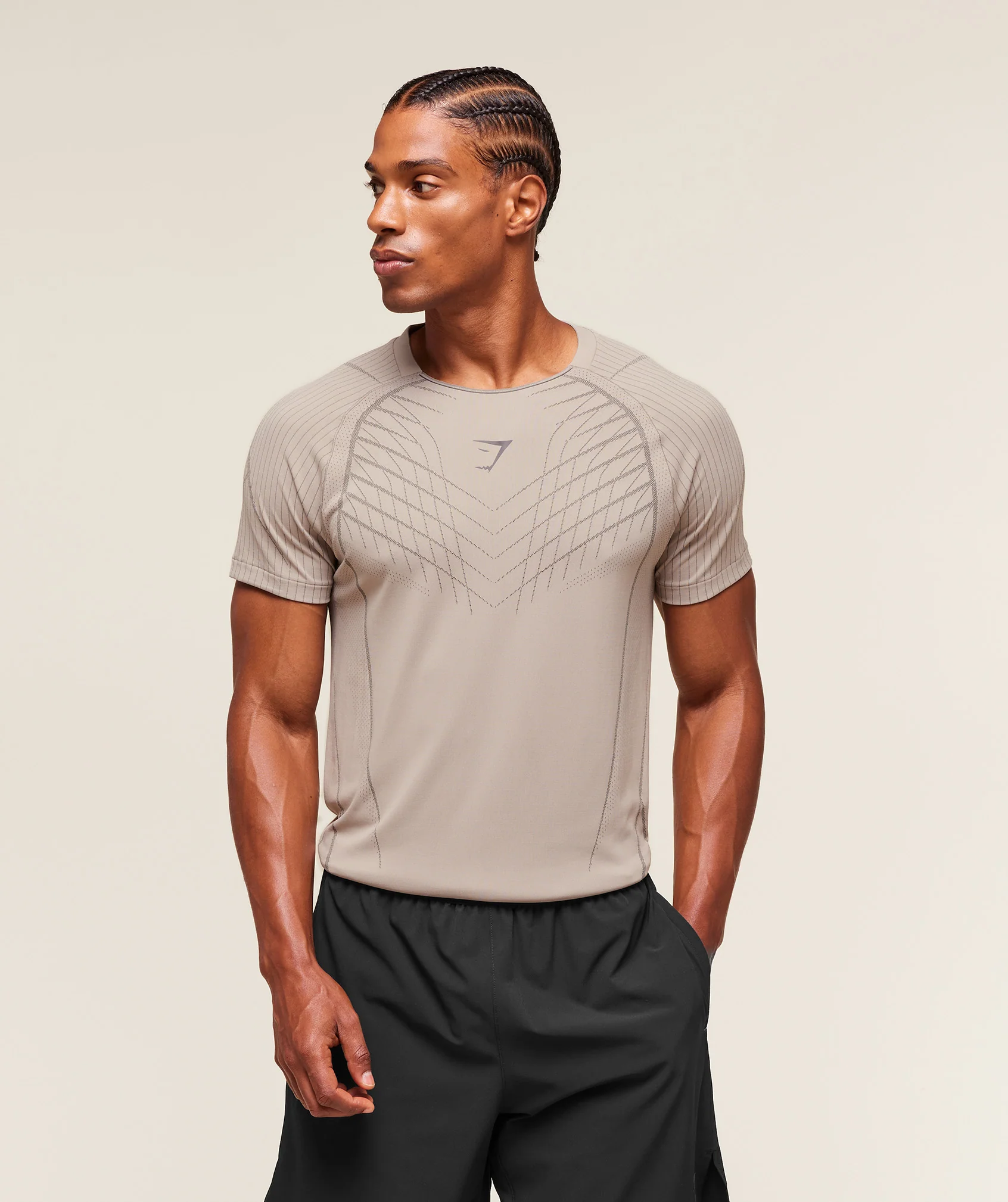 Apex Seamless T-Shirt – Mushroom Grey/Pitch Grey