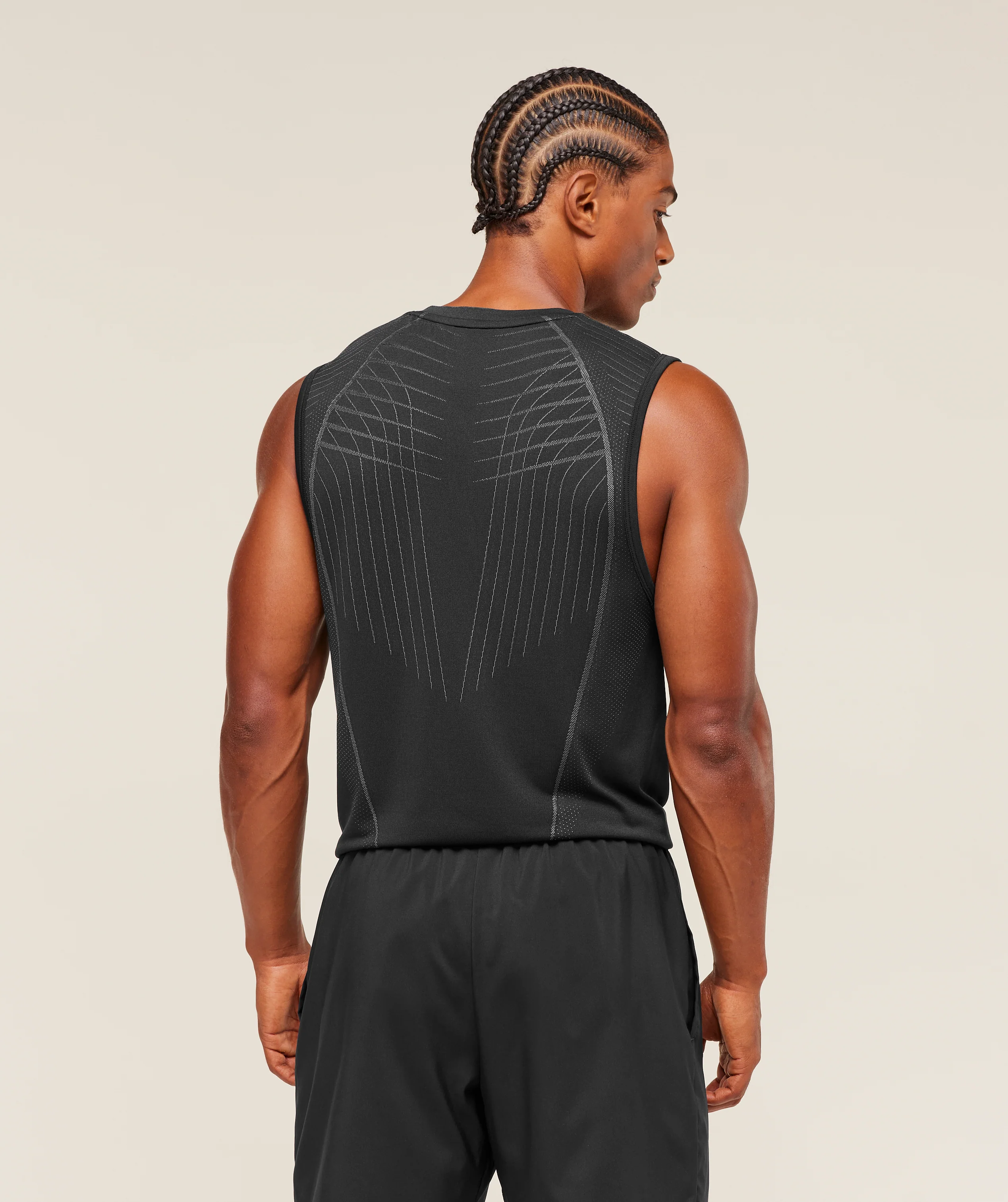 Apex Seamless Tank – Black/Dark Grey