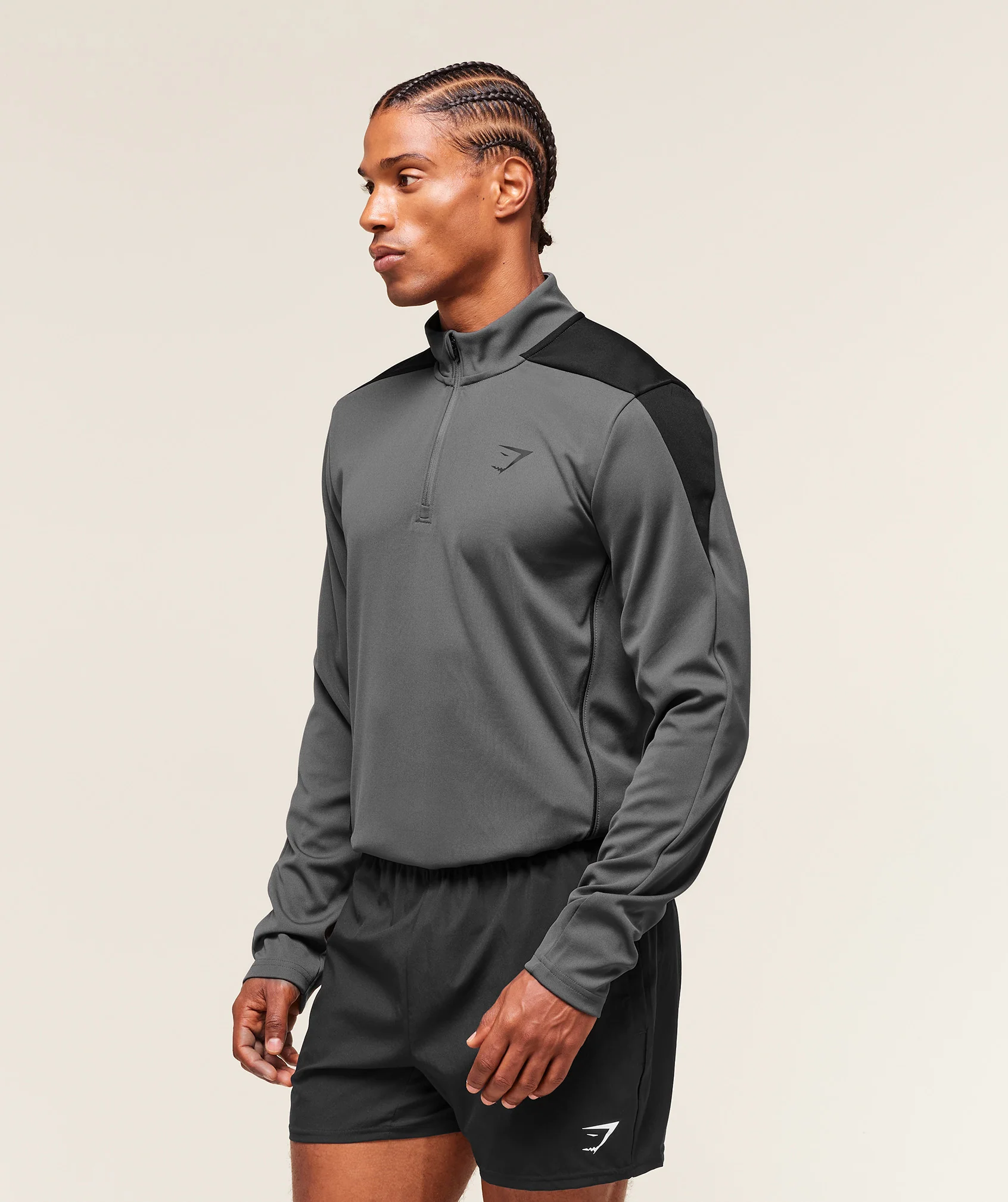 Arrival Block 1/4 Zip – Dark Grey - Imagen 2