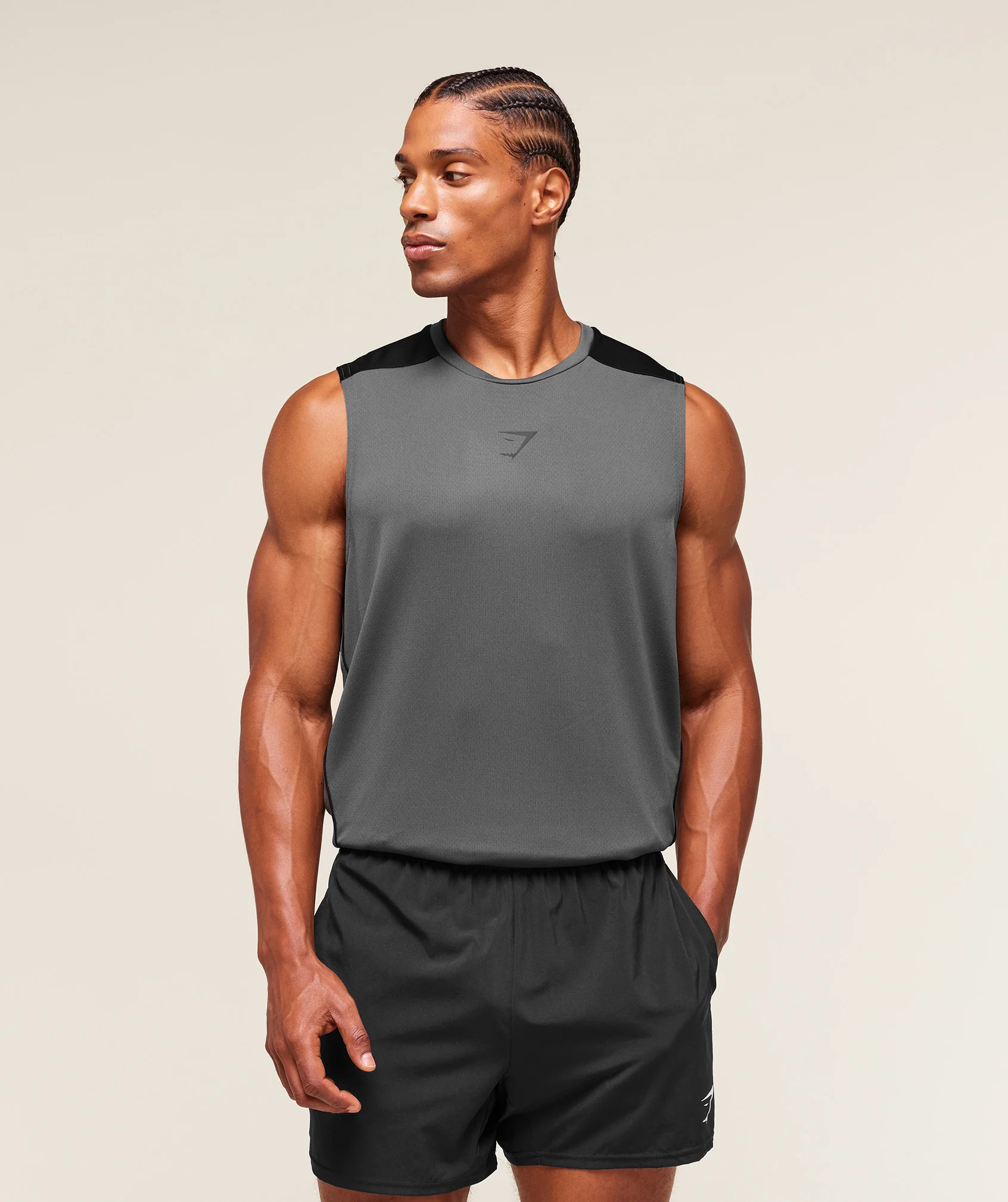 Arrival Block Tank – Dark Grey