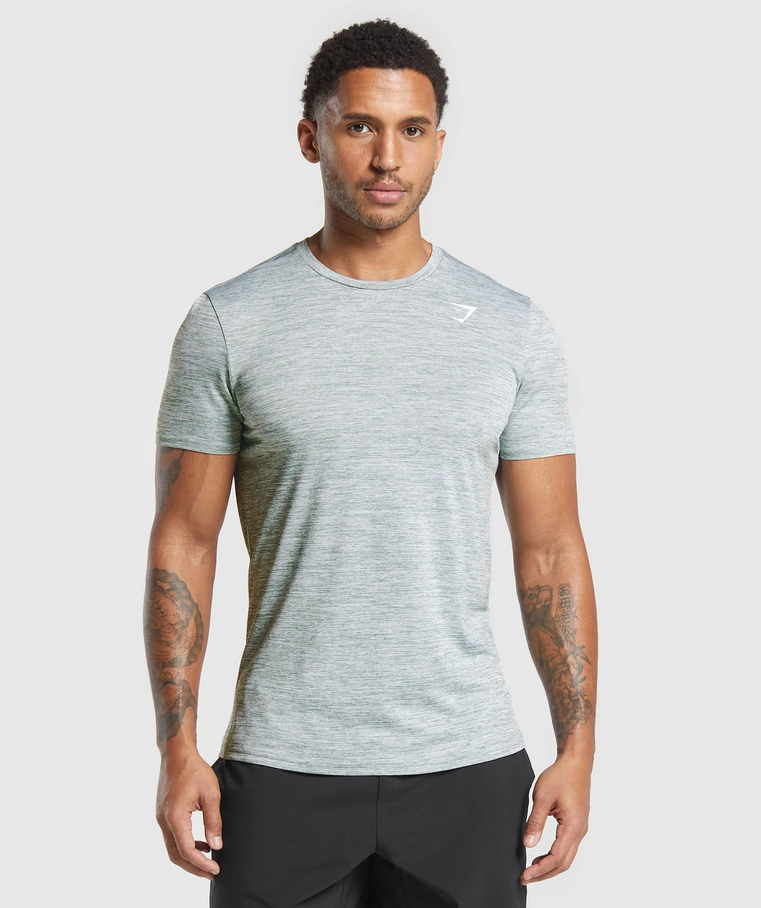 Arrival Marl T-Shirt – Celeste Blue/White Marl