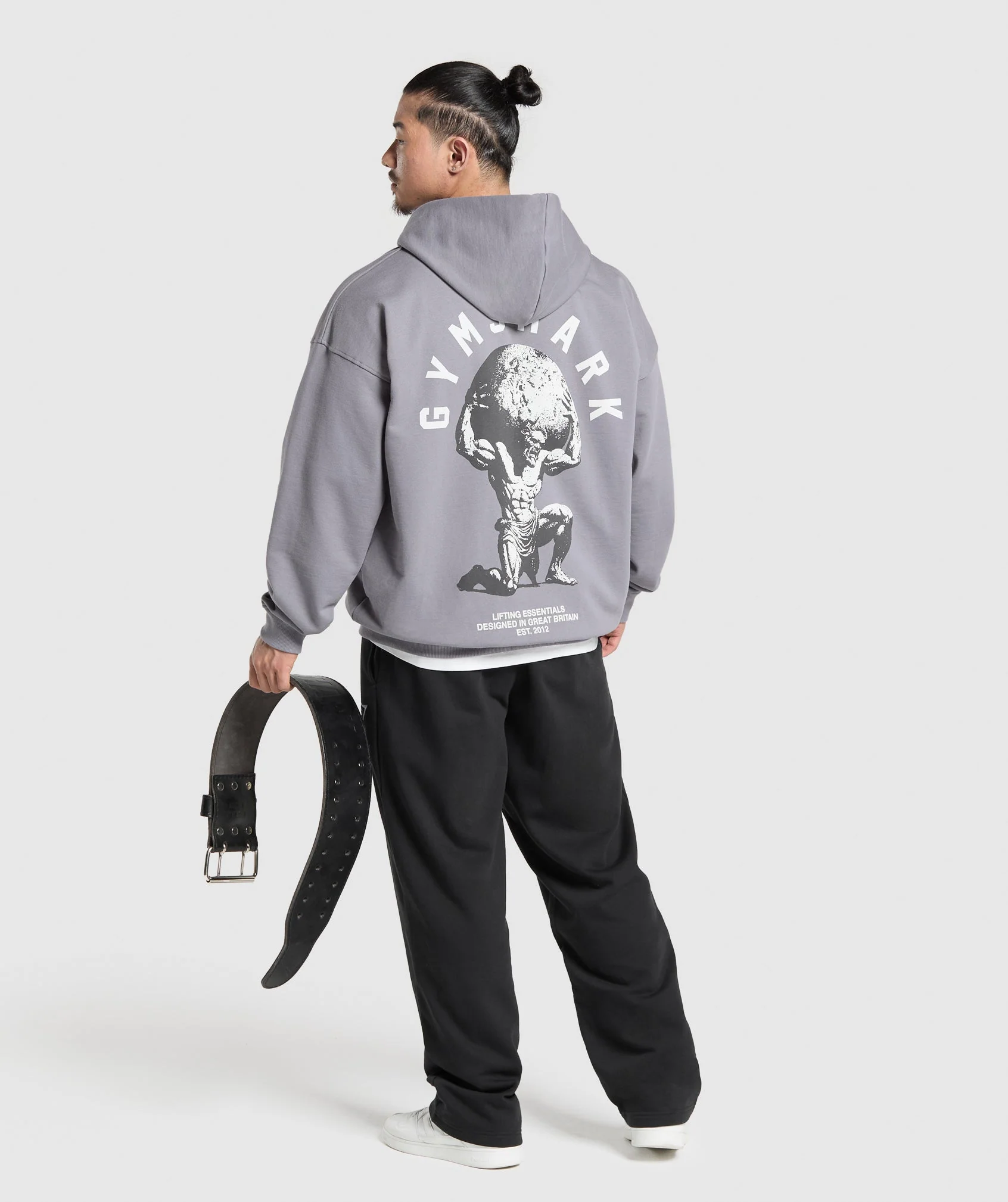 Atlas Zip Up Hoodie – Medium Grey - Imagen 2