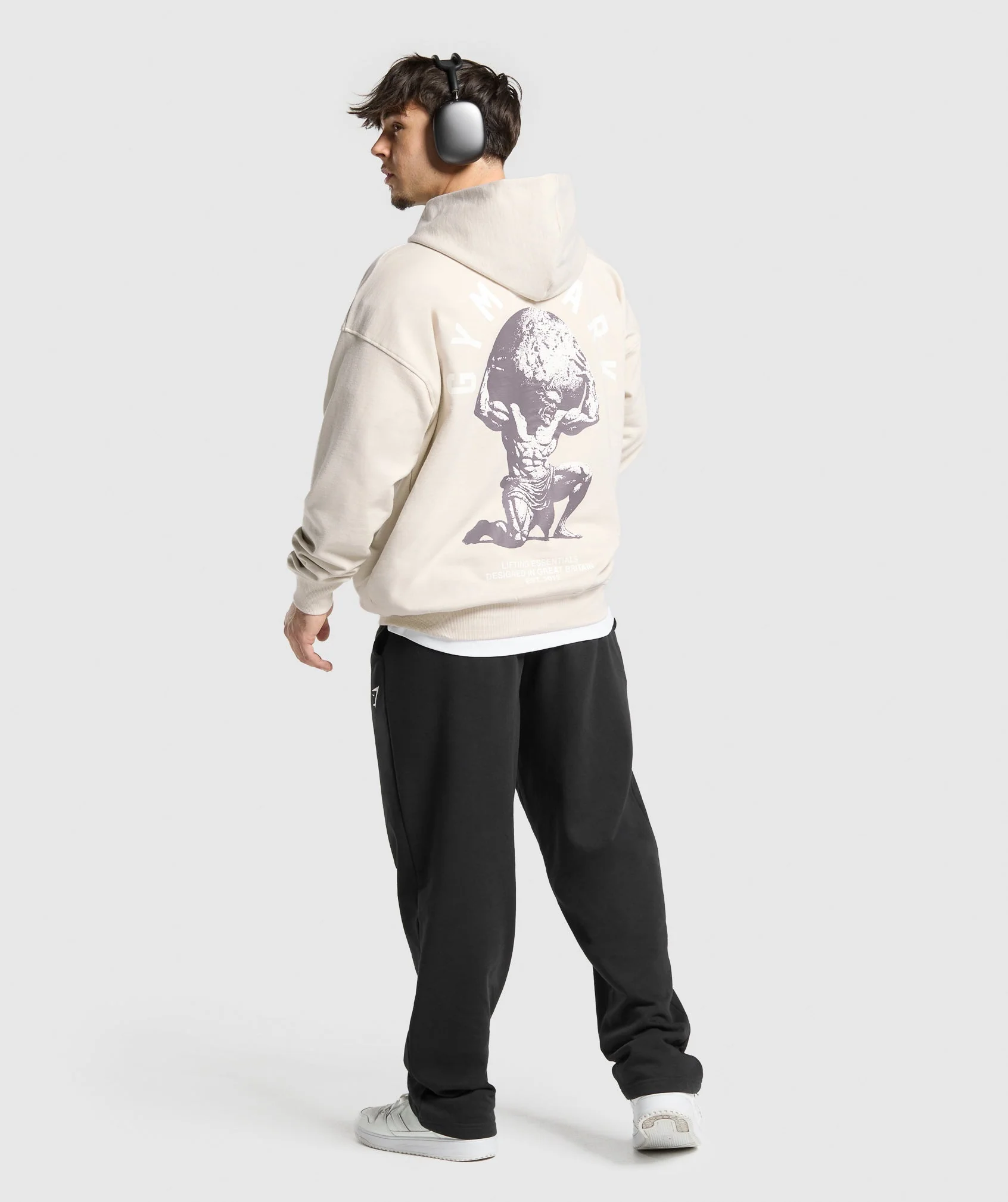 Atlas Zip Up Hoodie – Oat White - Imagen 2