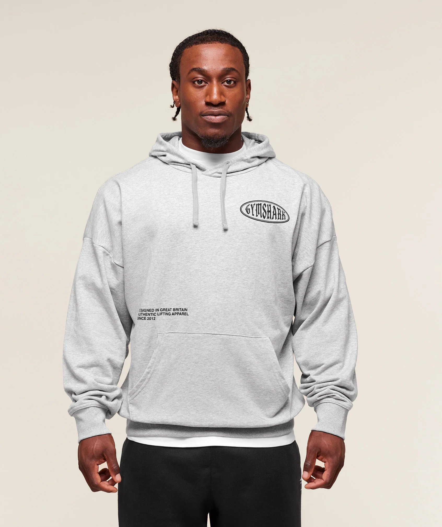 Authentic Lifting Apparel Hoodie – Light Grey Core Marl