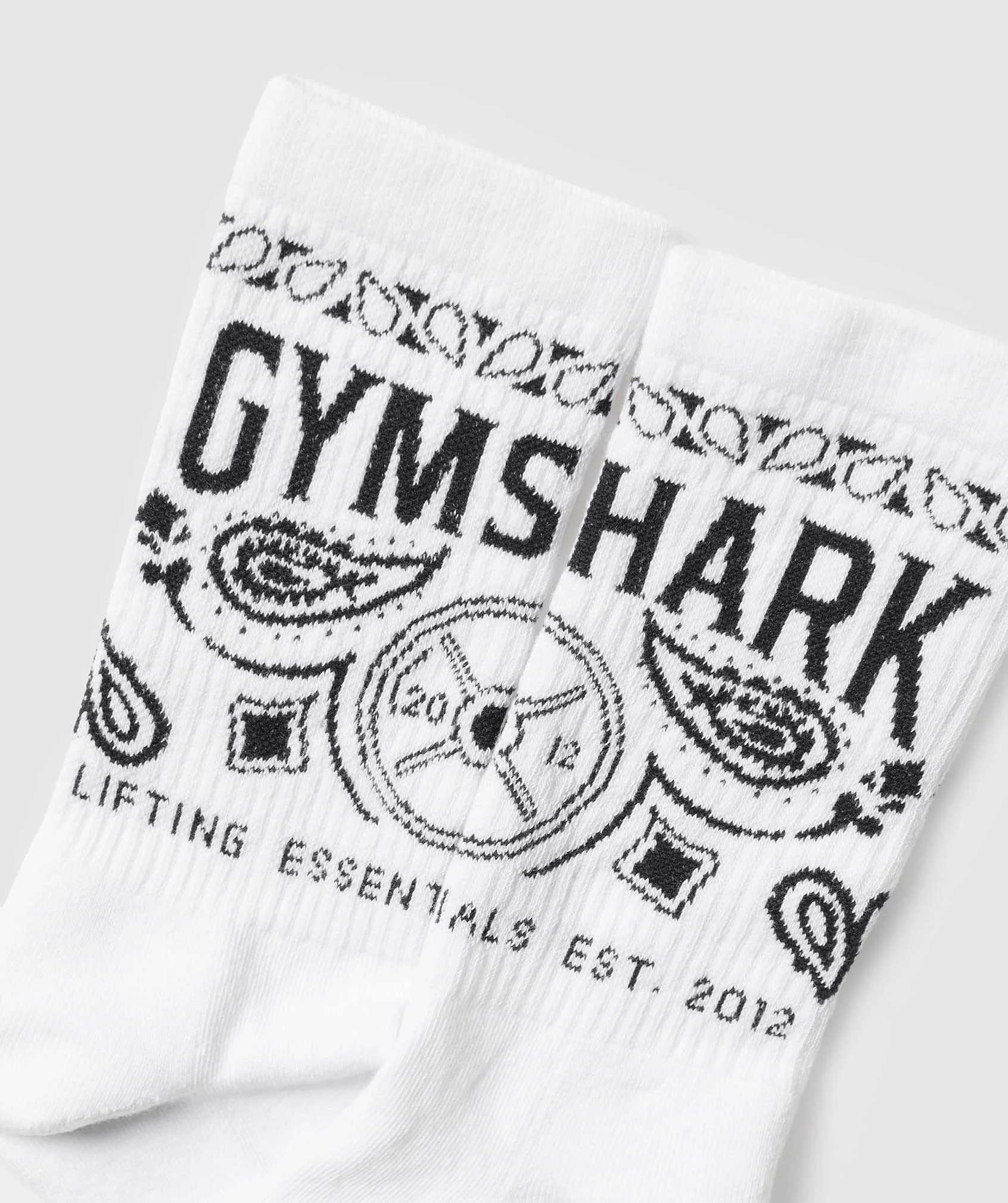Bandana Crew Sock – White