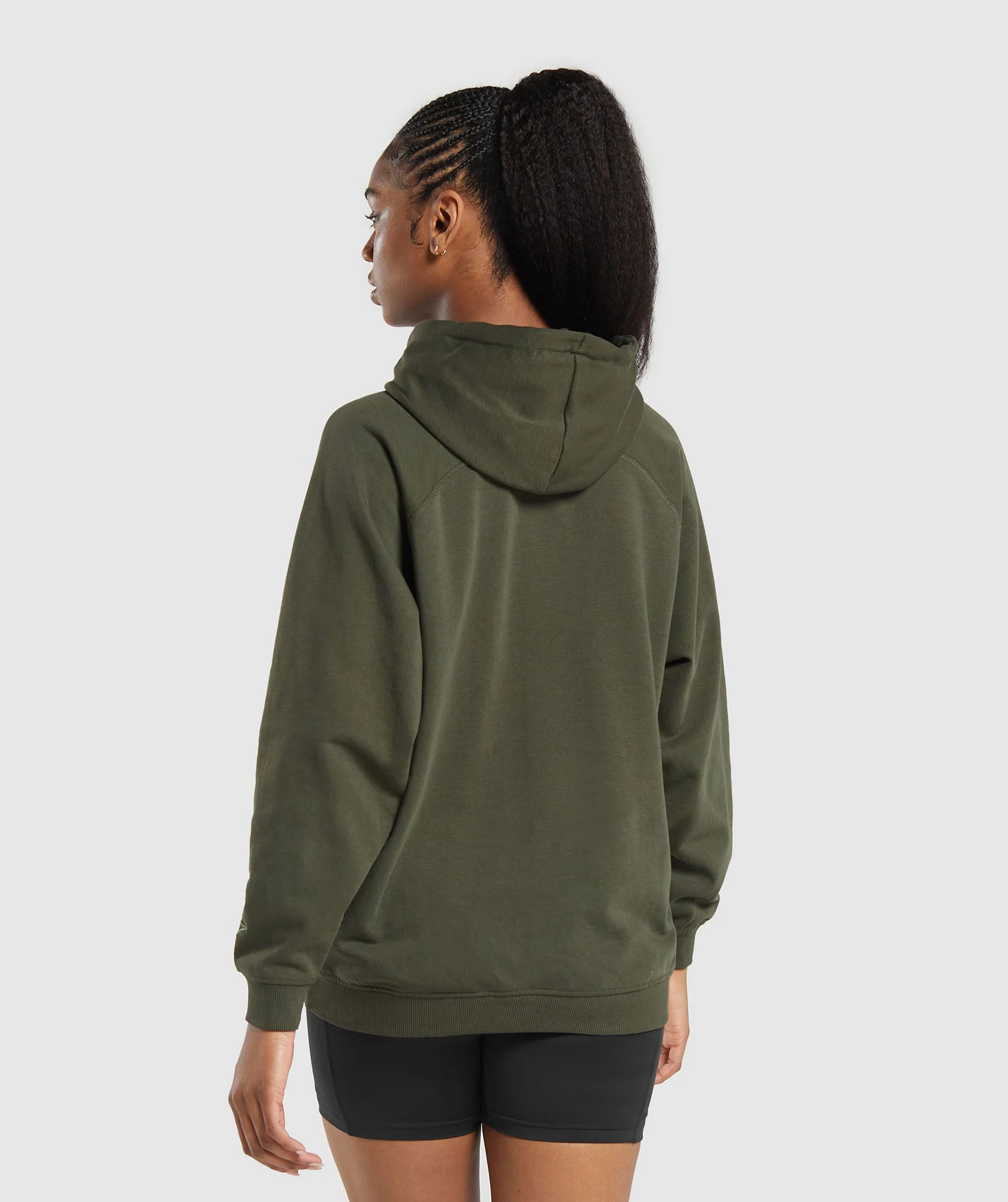 Block Oversized Hoodie – Winter Olive