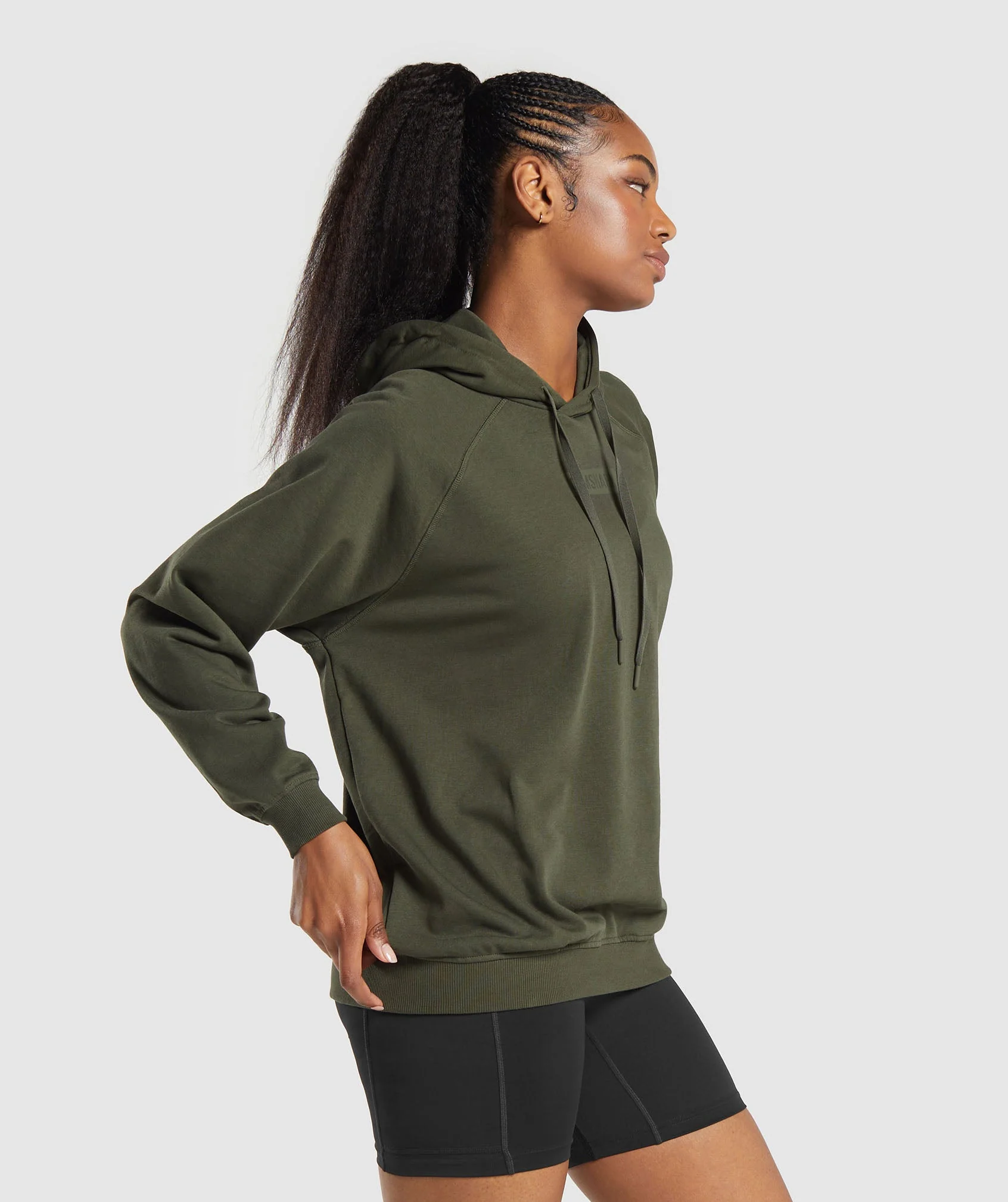 Block Oversized Hoodie – Winter Olive - Imagen 2