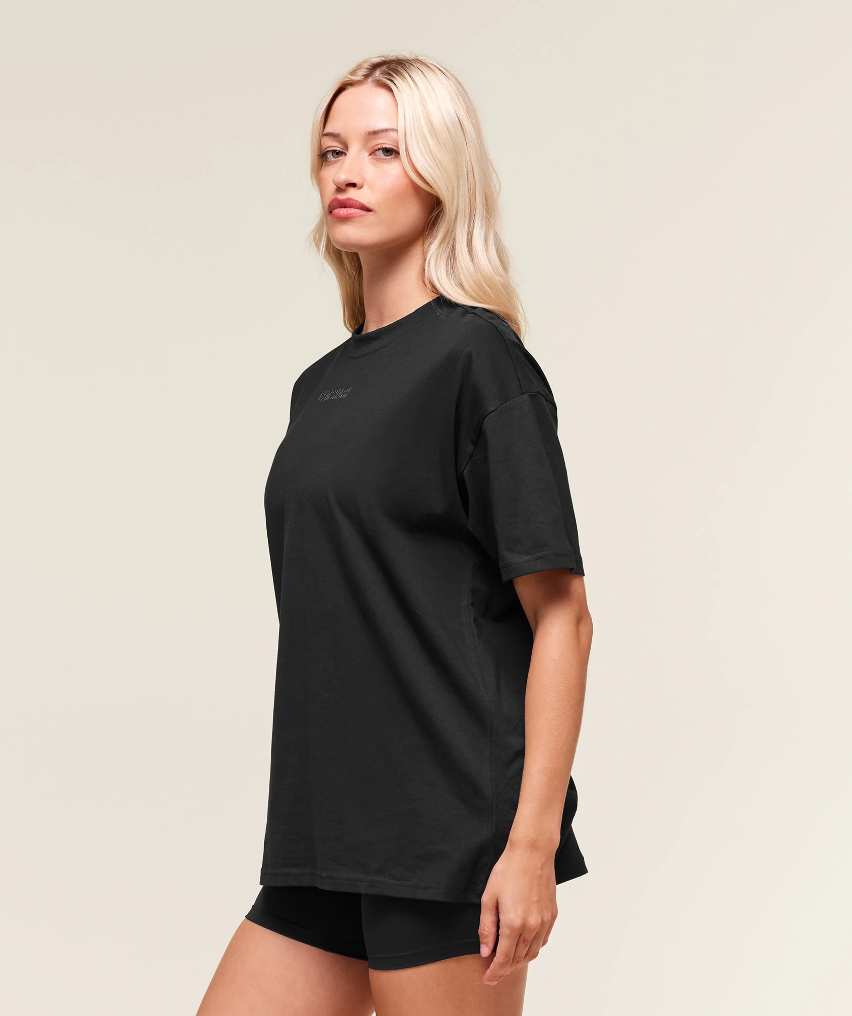 Block Oversized T-Shirt – Black - Imagen 2