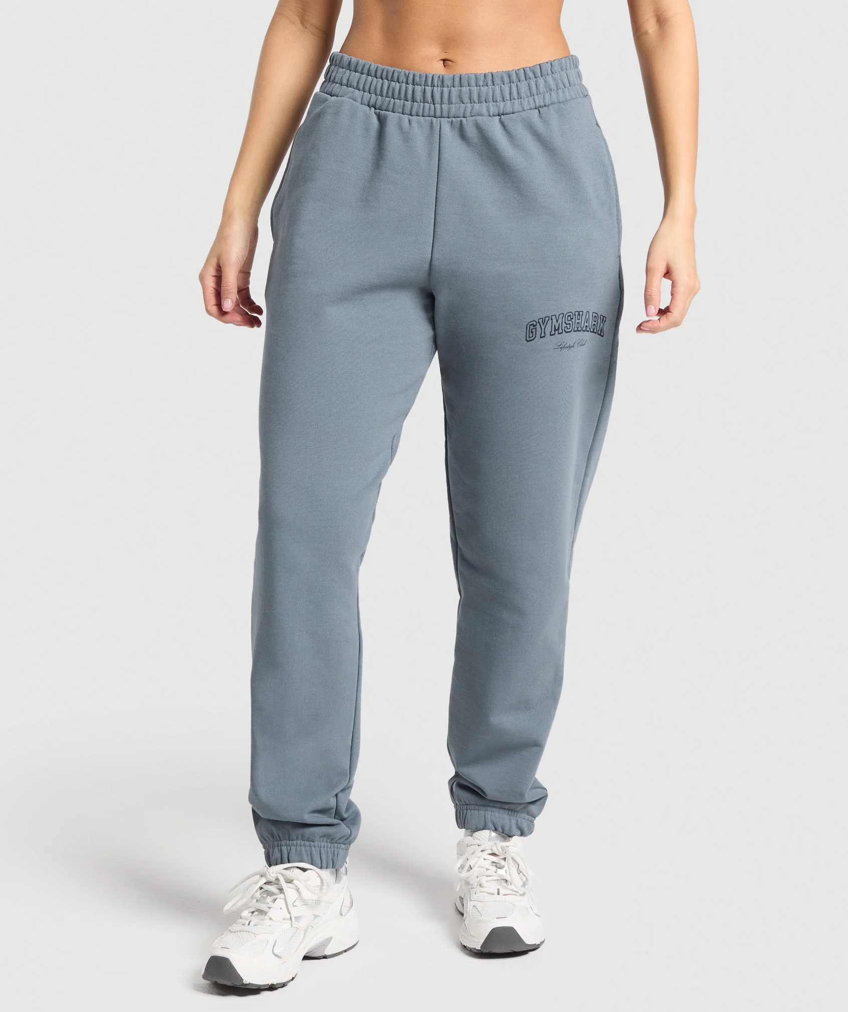 Campus Classics Graphic Joggers – Iron Blue