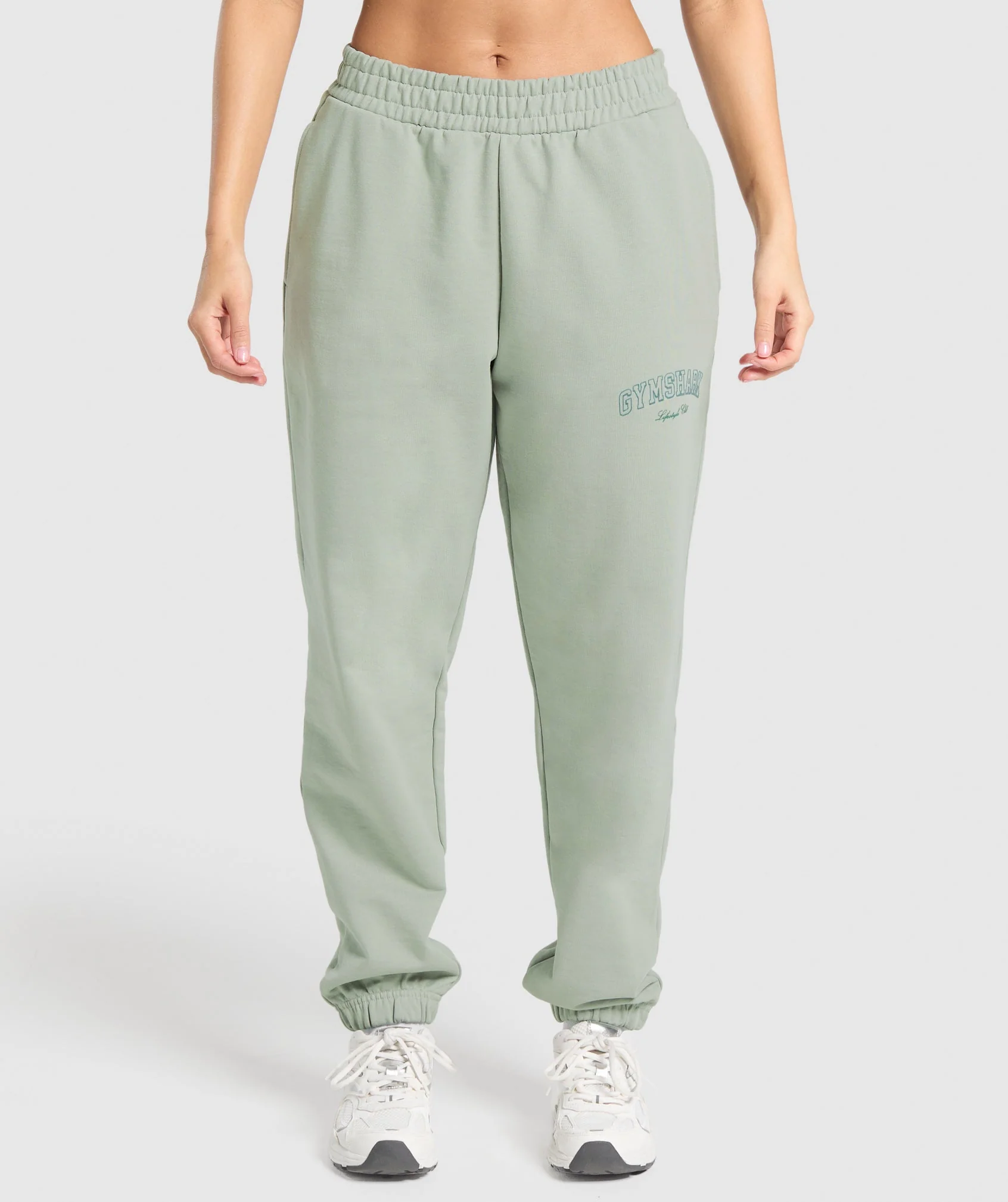 Campus Classics Graphic Joggers – Stone Grey