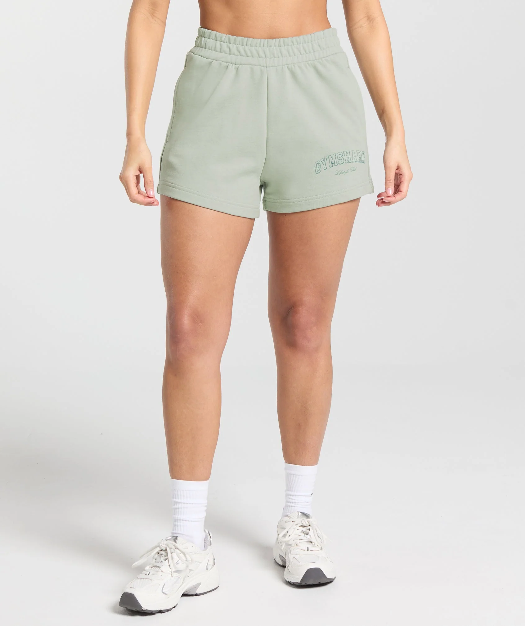 Campus Classics Graphic Sweat Shorts – Stone Grey