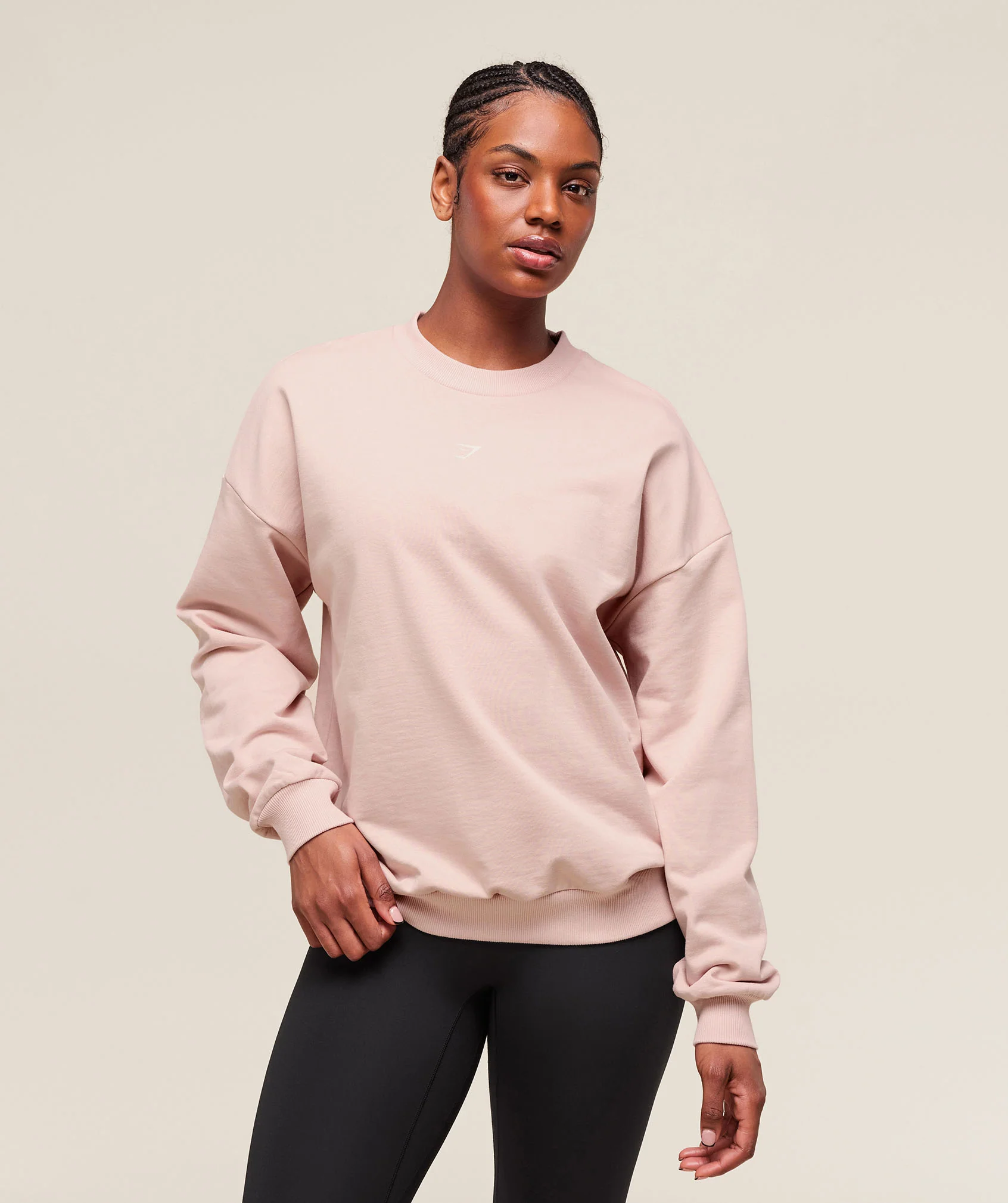 Cherry Graphic Oversized Sweatshirt – Lift Pink