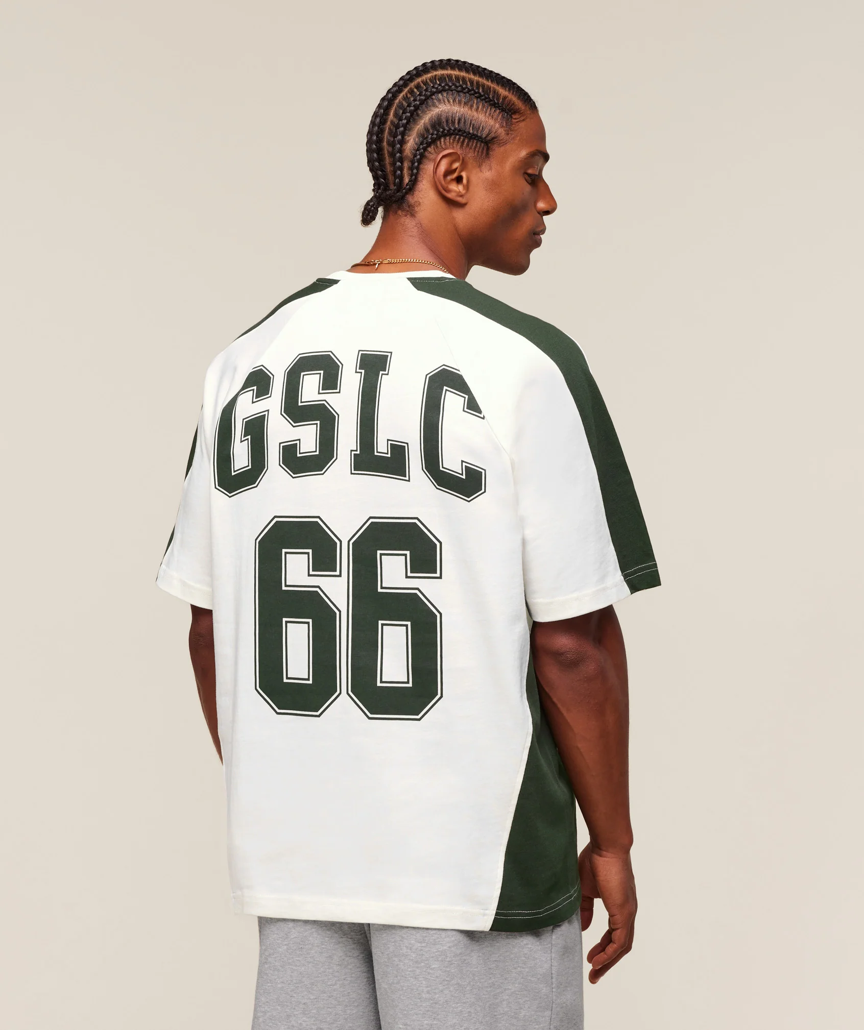 GSLC 66 T-Shirt – Soft White/Trail Green