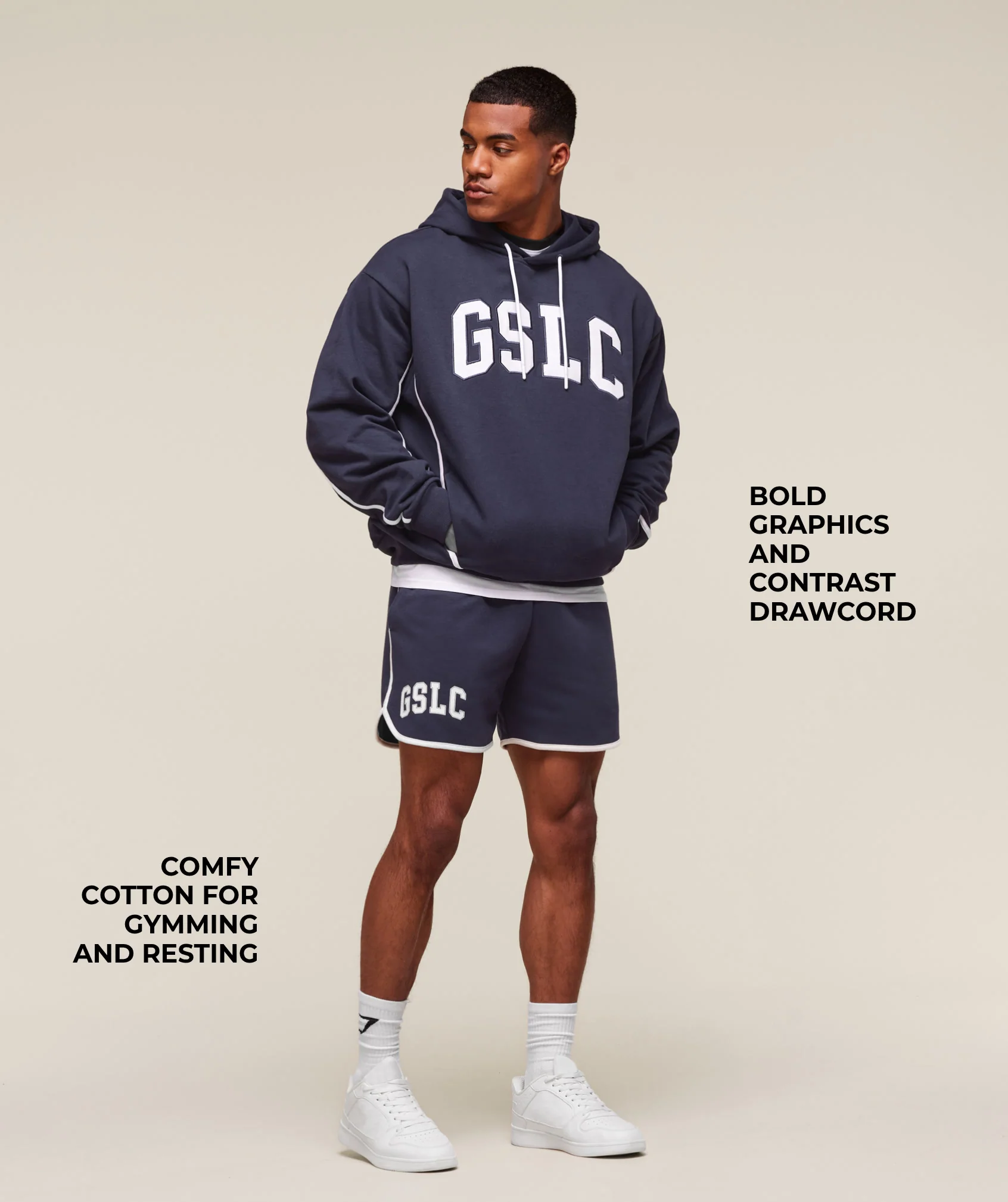 GSLC Contrast 5″ Shorts – Heavy Blue/Soft White - Imagen 2