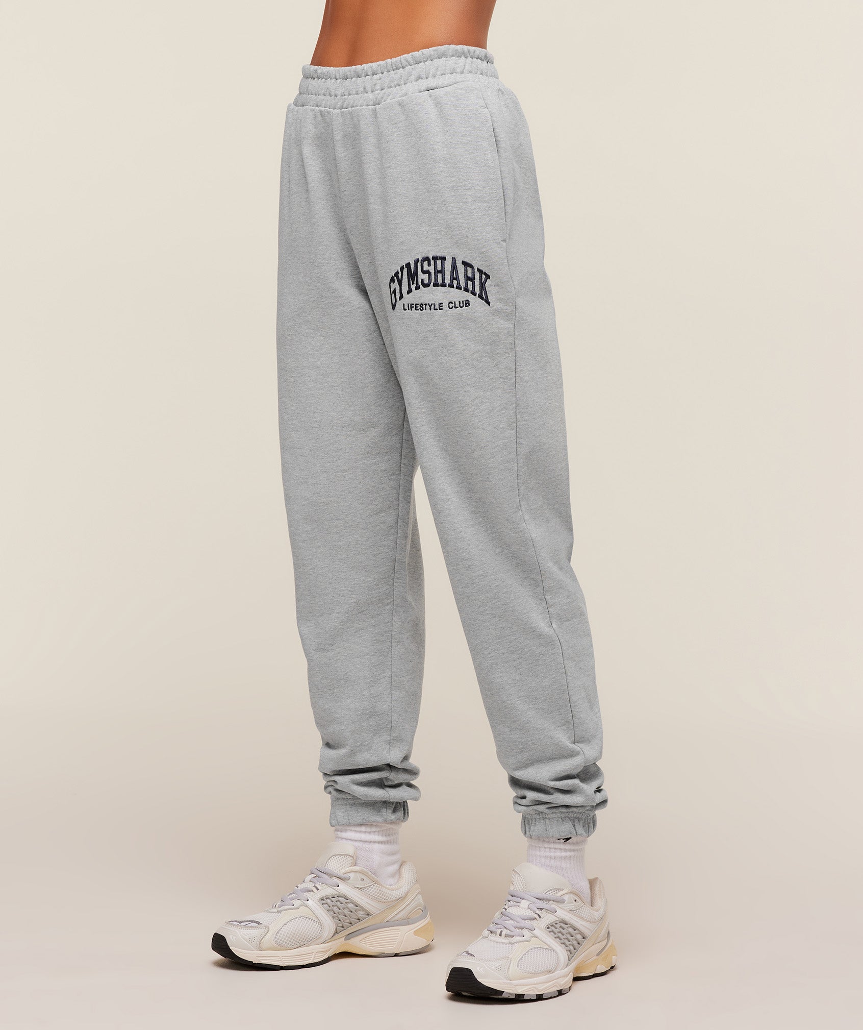 Collegiate Graphic Joggers – Light Grey Core Marl