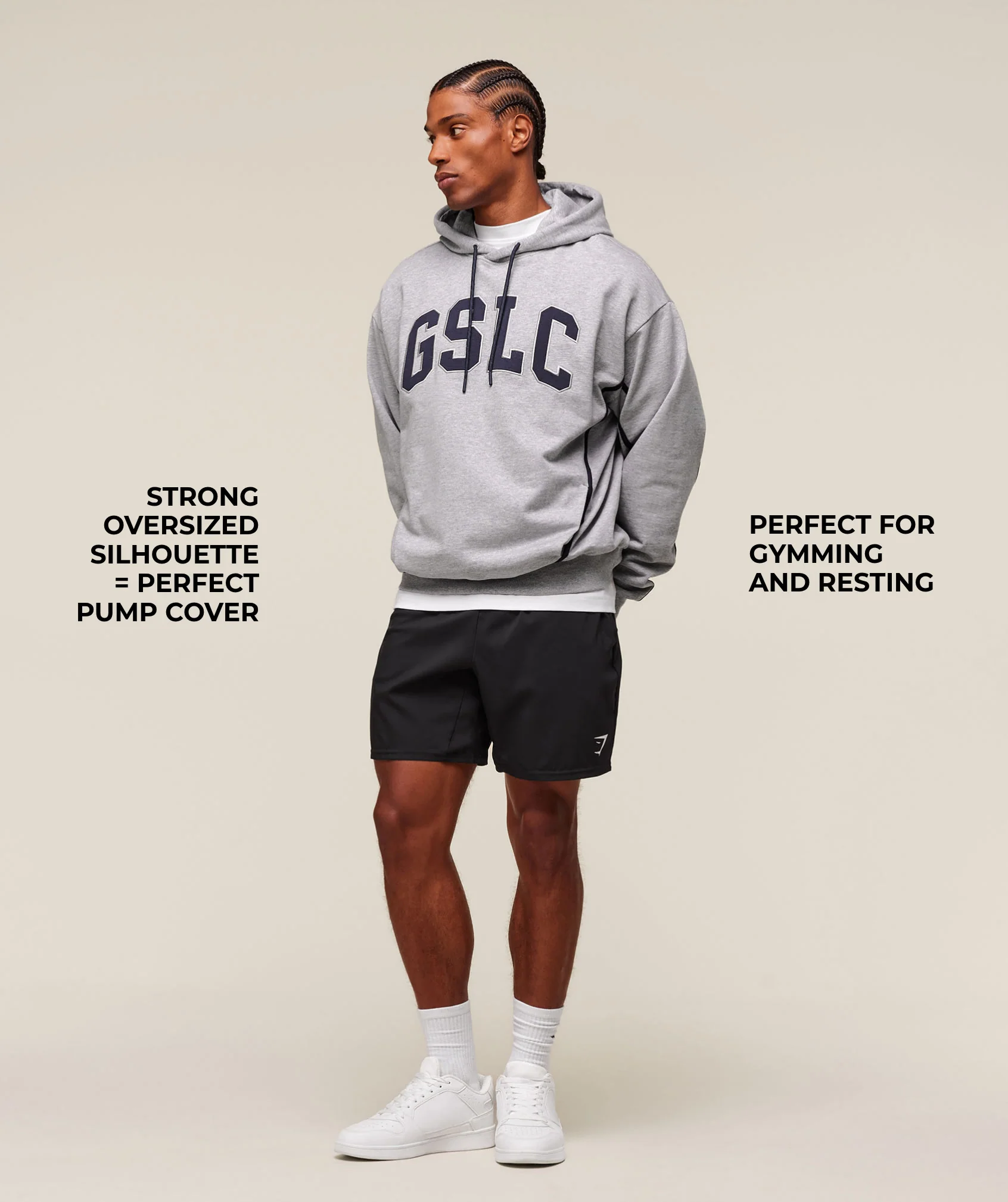 GSLC Hoodie – Light Grey Core Marl - Imagen 2