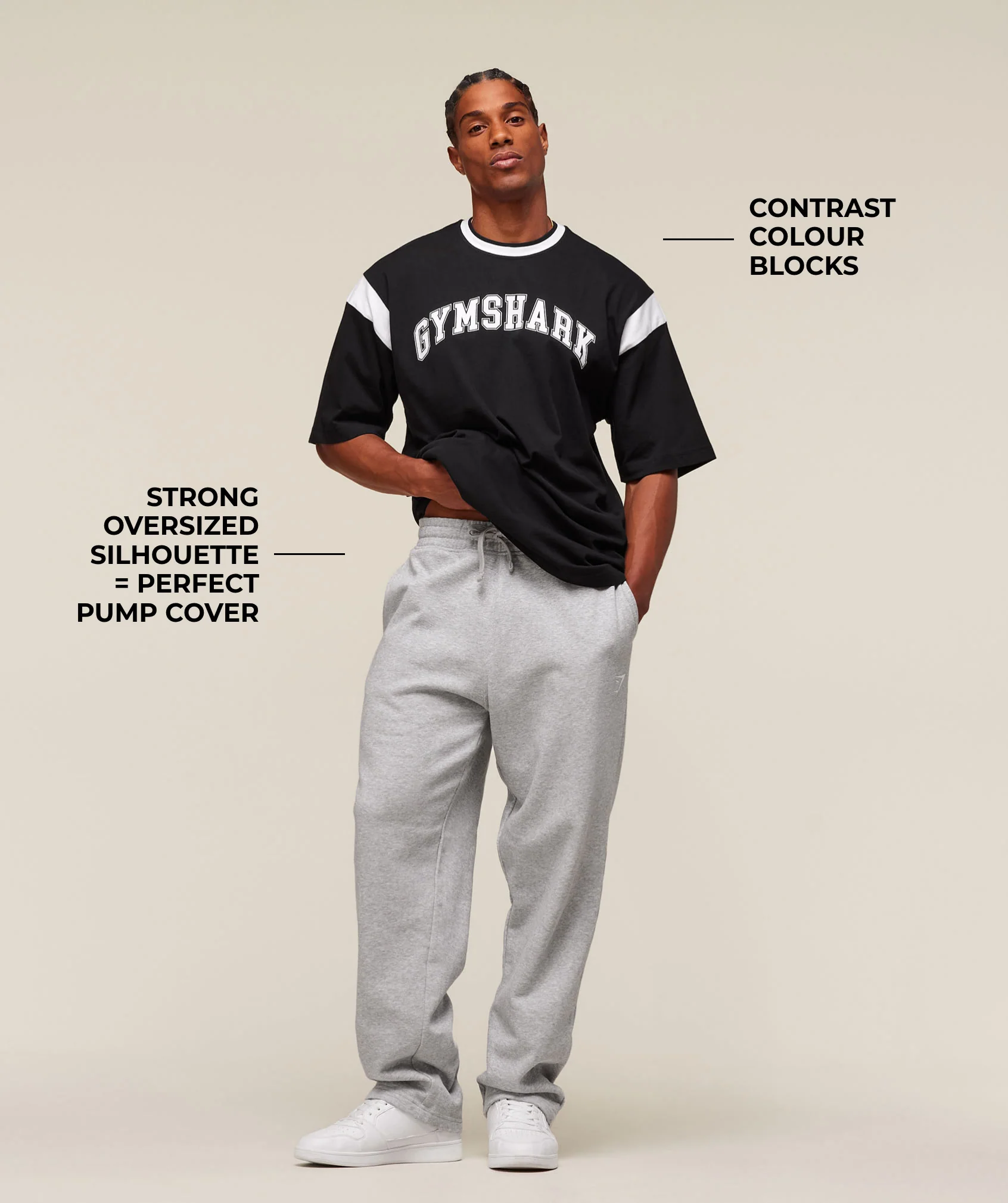 GSLC Oversized T-Shirt – Black/White - Imagen 2