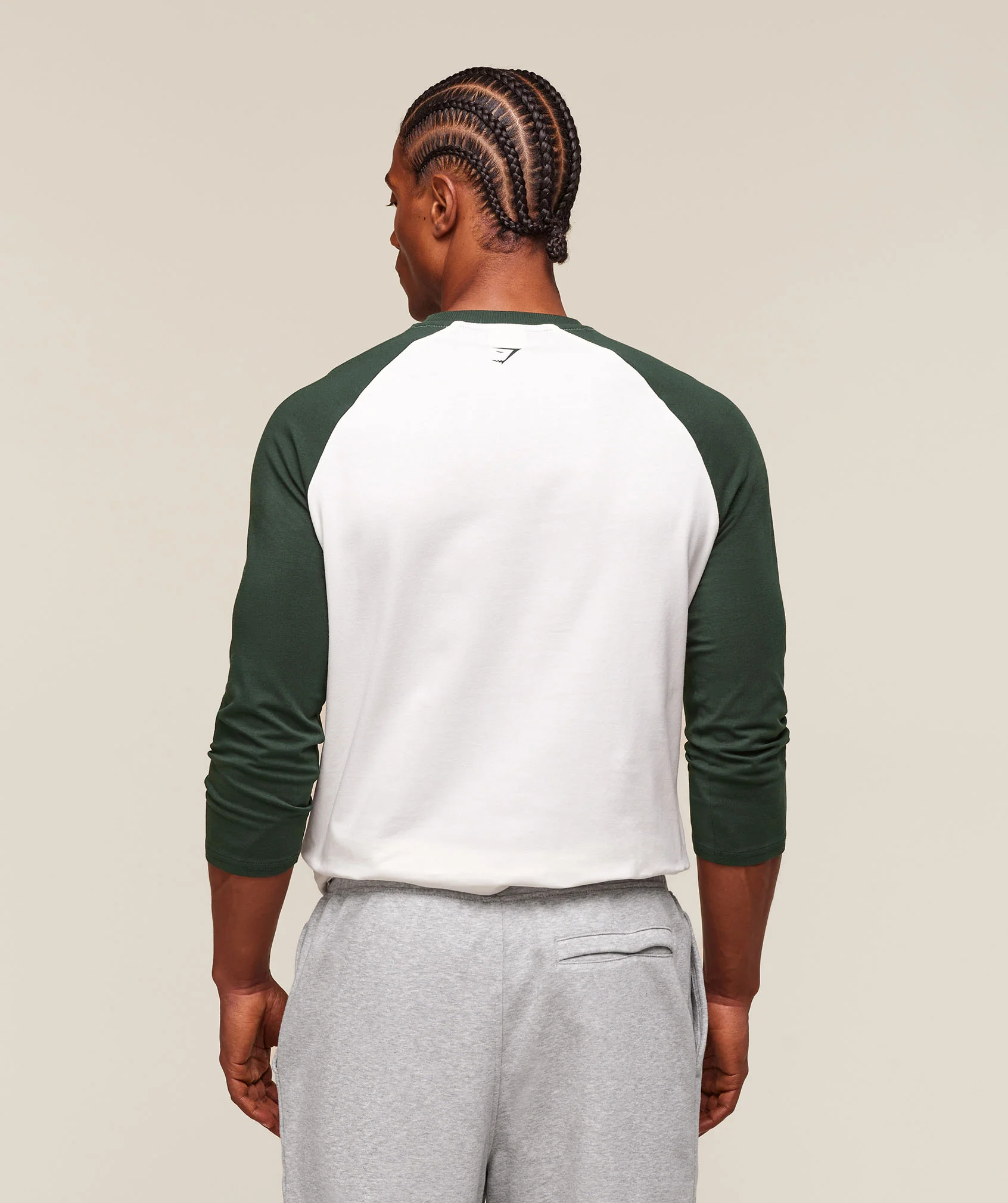 GSLC Raglan 3/4 Sleeve T-Shirt – Soft White/Trail Green