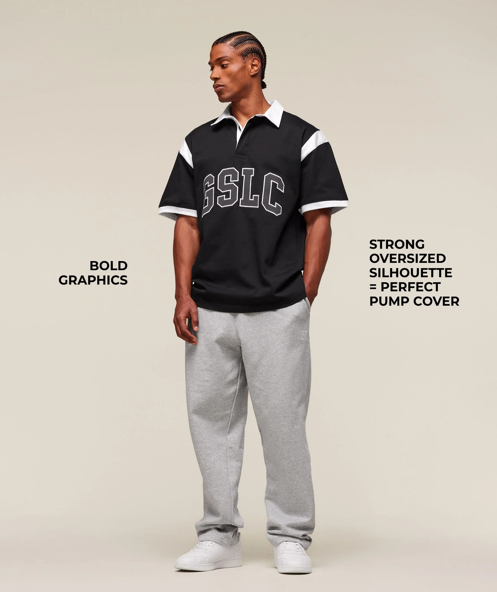 GSLC Retro Polo Shirt – Black/White - Imagen 2