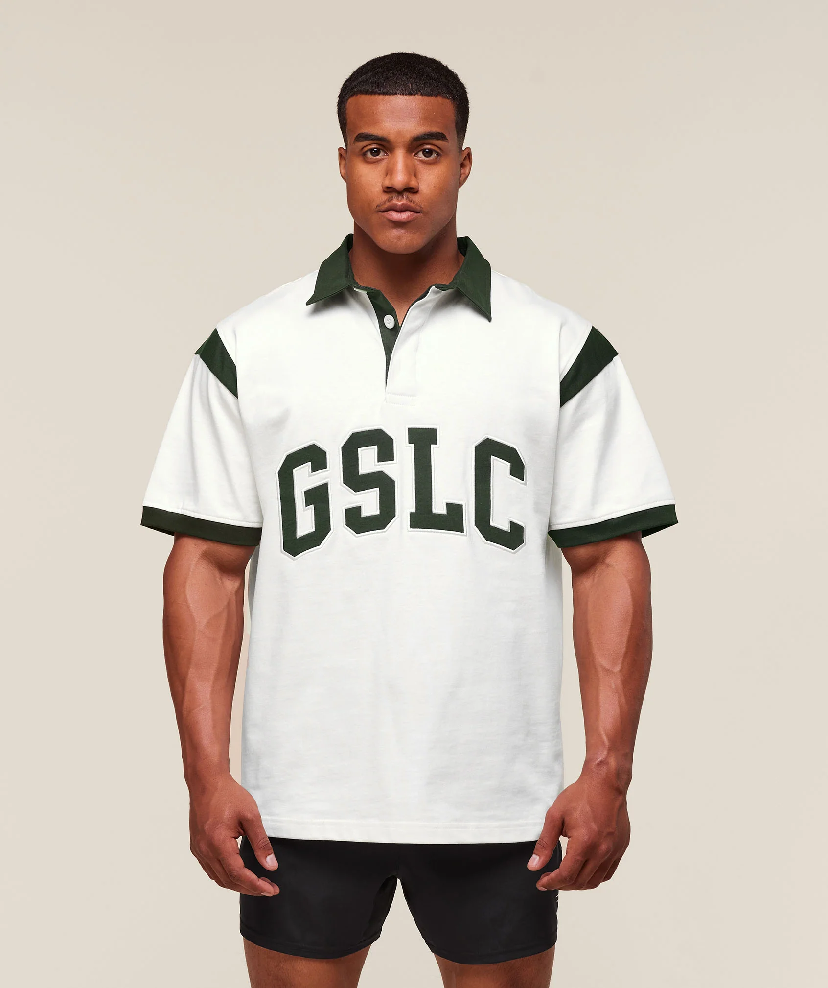 GSLC Retro Polo Shirt – Trail Green/Soft White