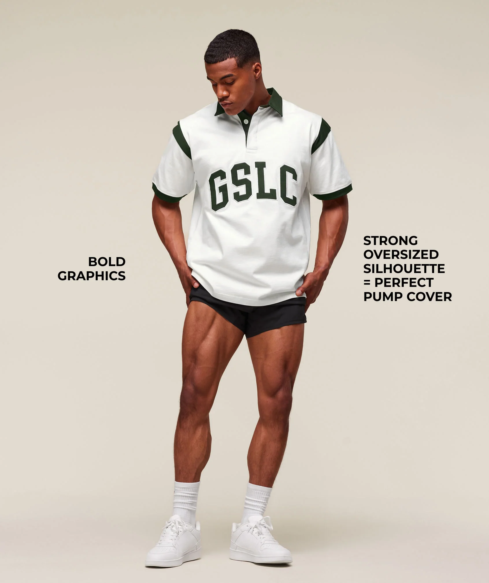 GSLC Retro Polo Shirt – Trail Green/Soft White - Imagen 2