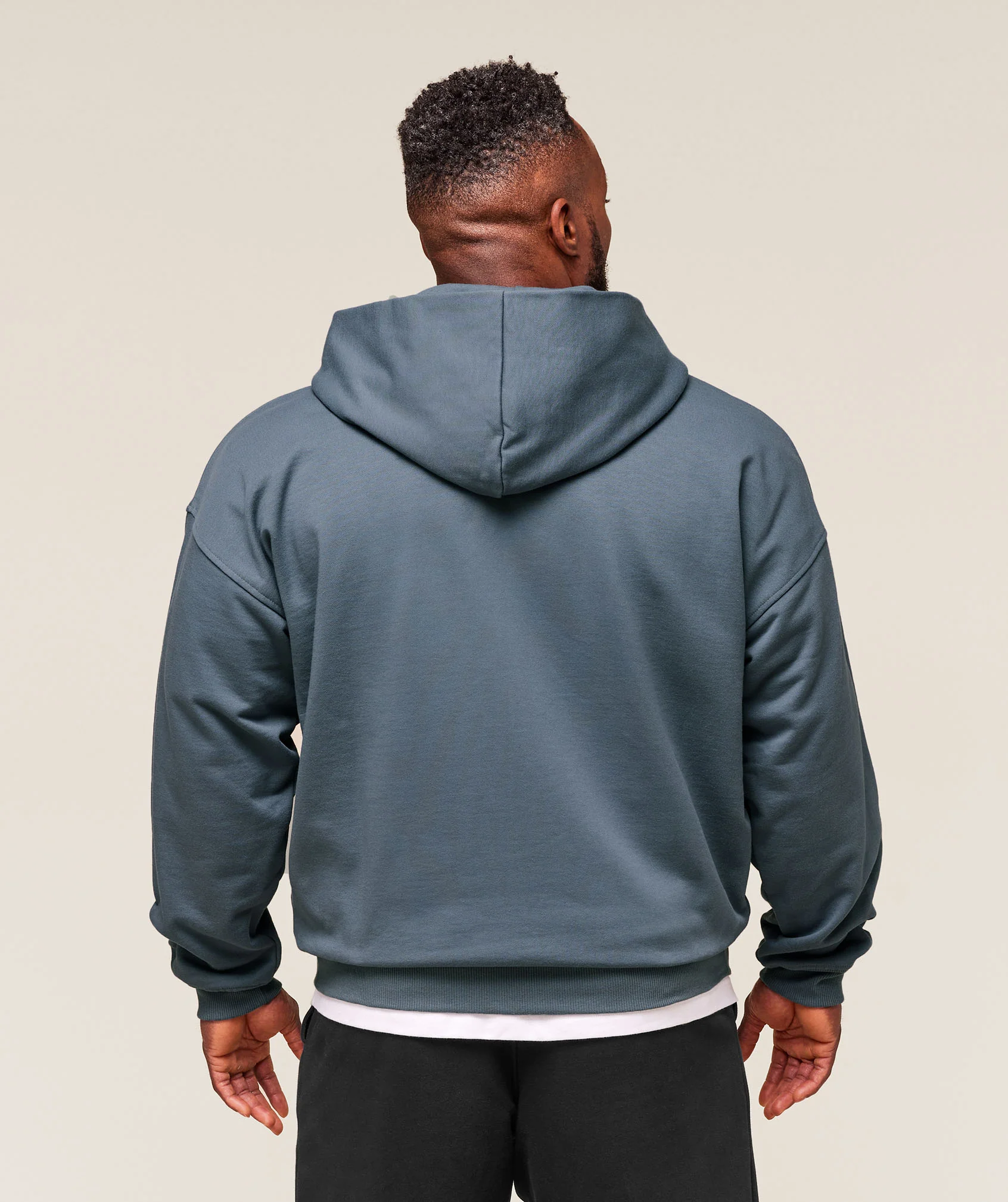 Collegiate Script Zip Up Hoodie – Iron Blue