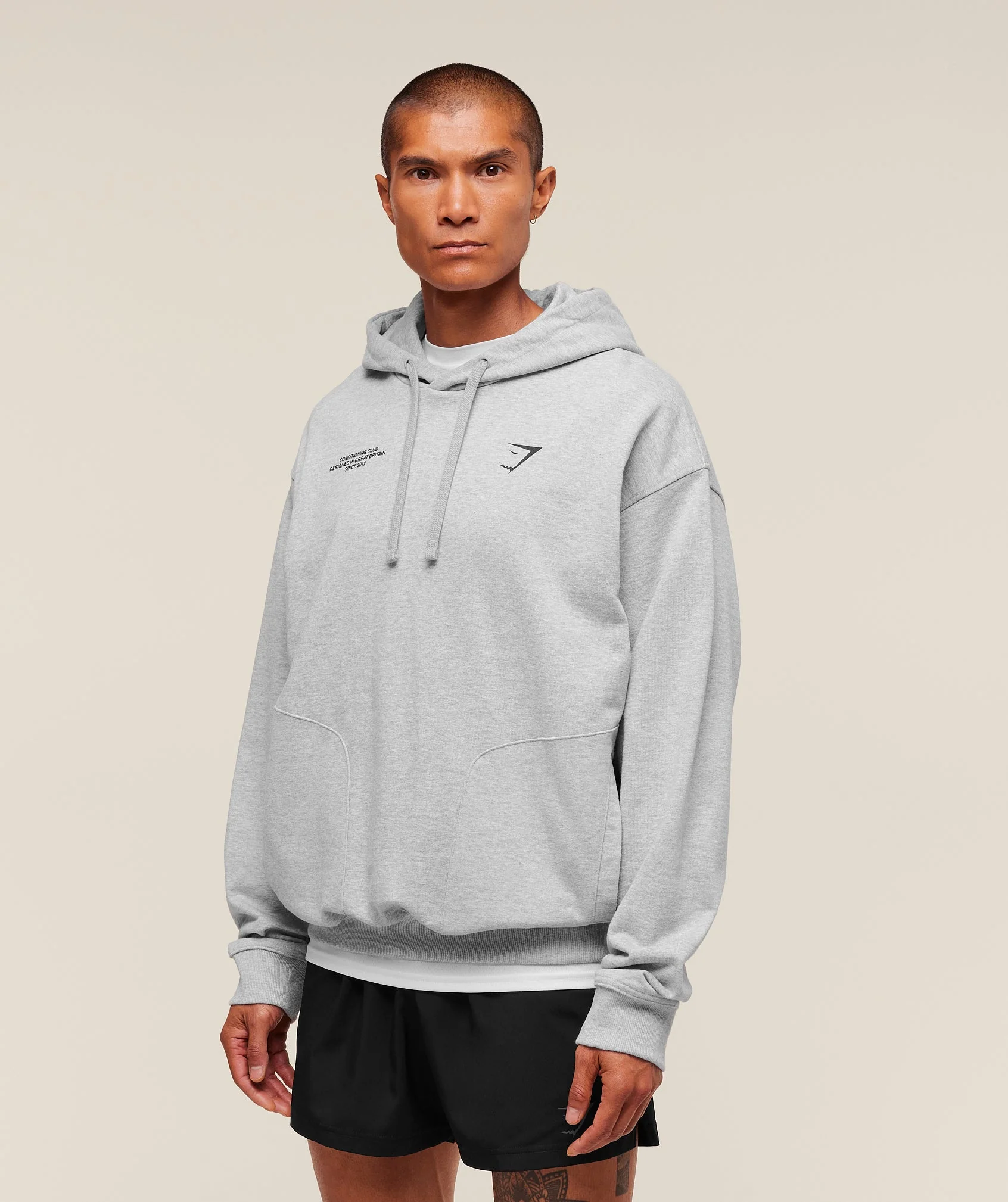 Conditioning Club Hoodie – Light Grey Core Marl