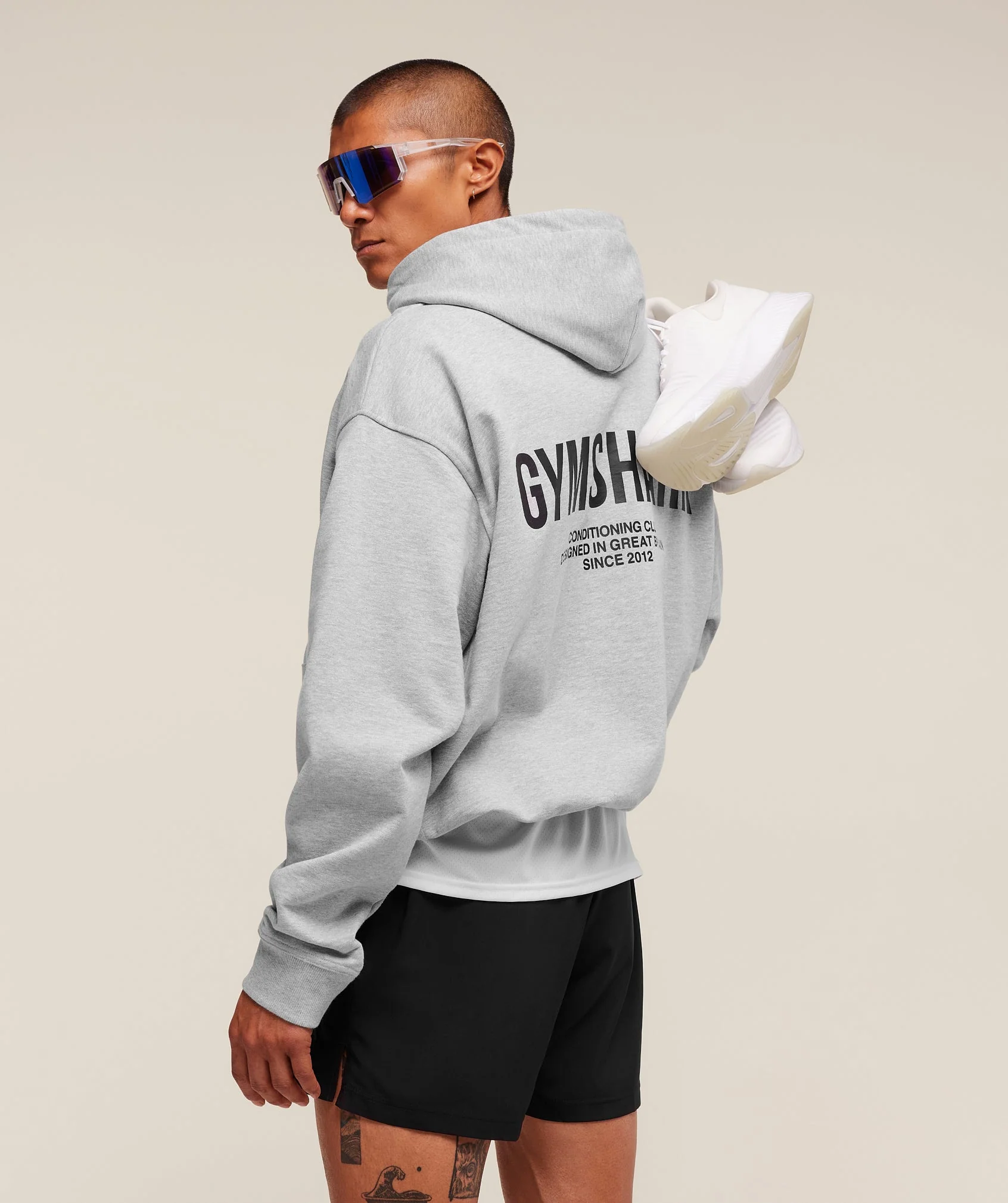 Conditioning Club Hoodie – Light Grey Core Marl - Imagen 2