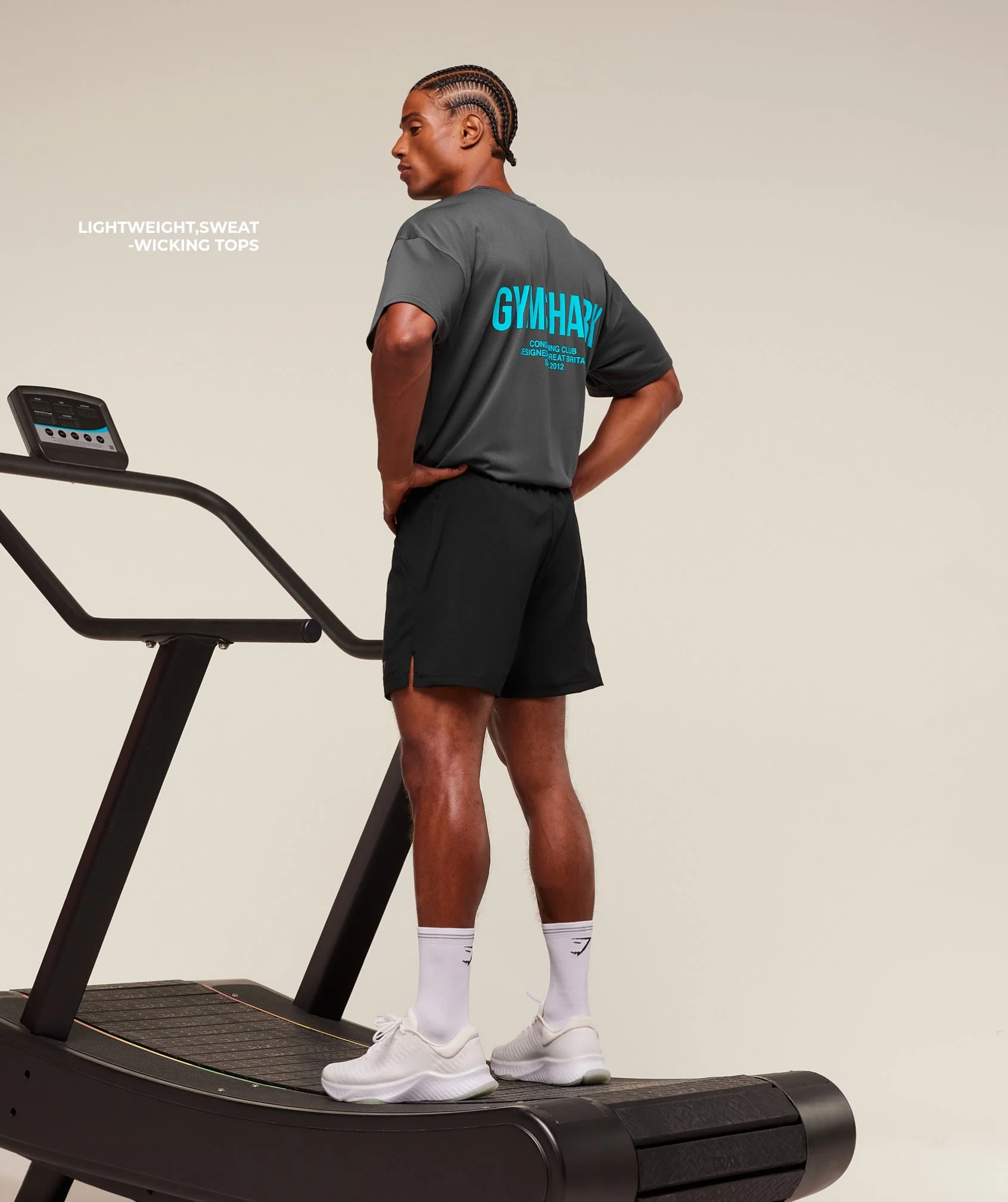 Conditioning Club Oversized T-Shirt – Onyx Grey/Brand Blue - Imagen 2