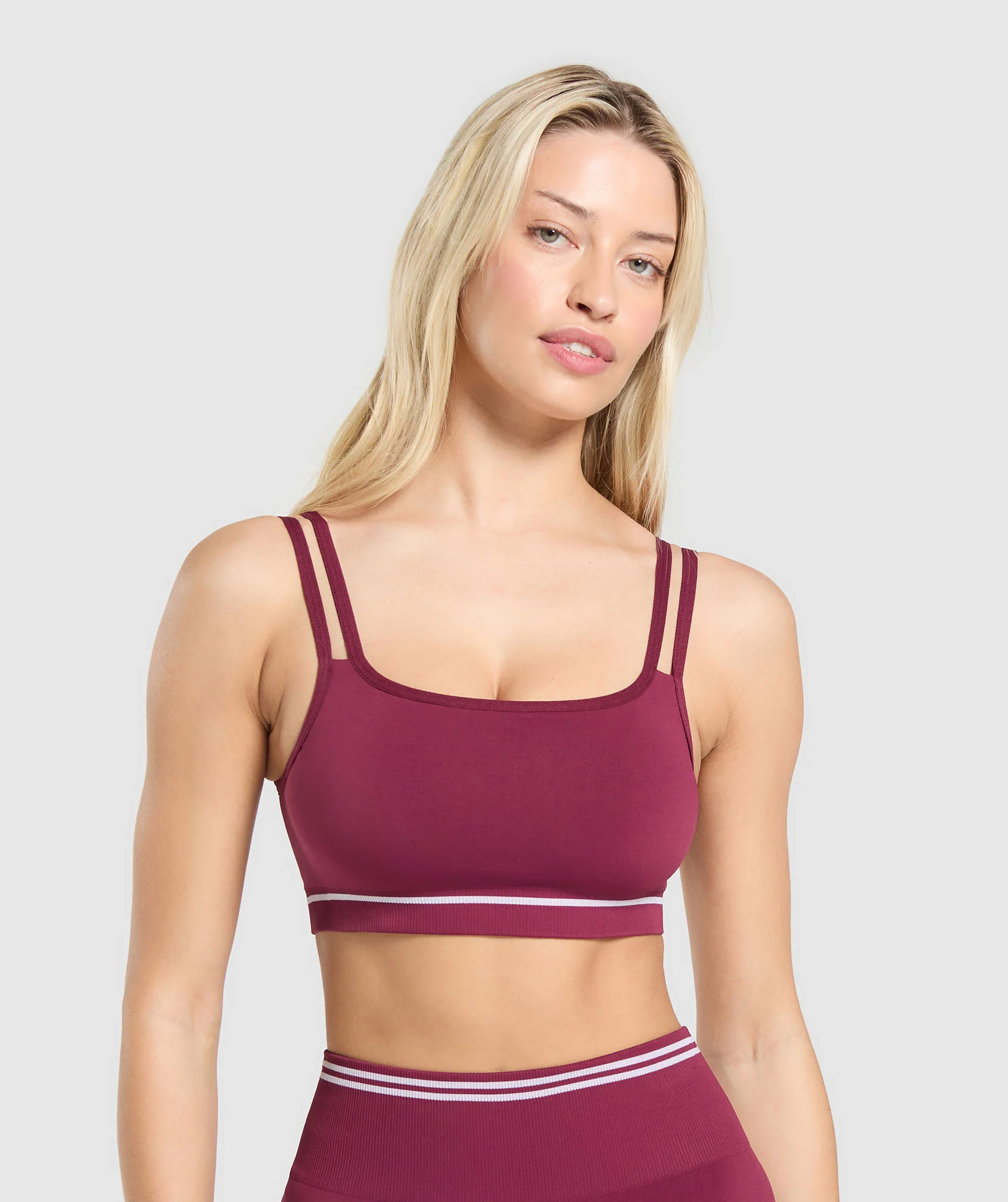 Contrast Seamless Sports Bra – Strong Pink