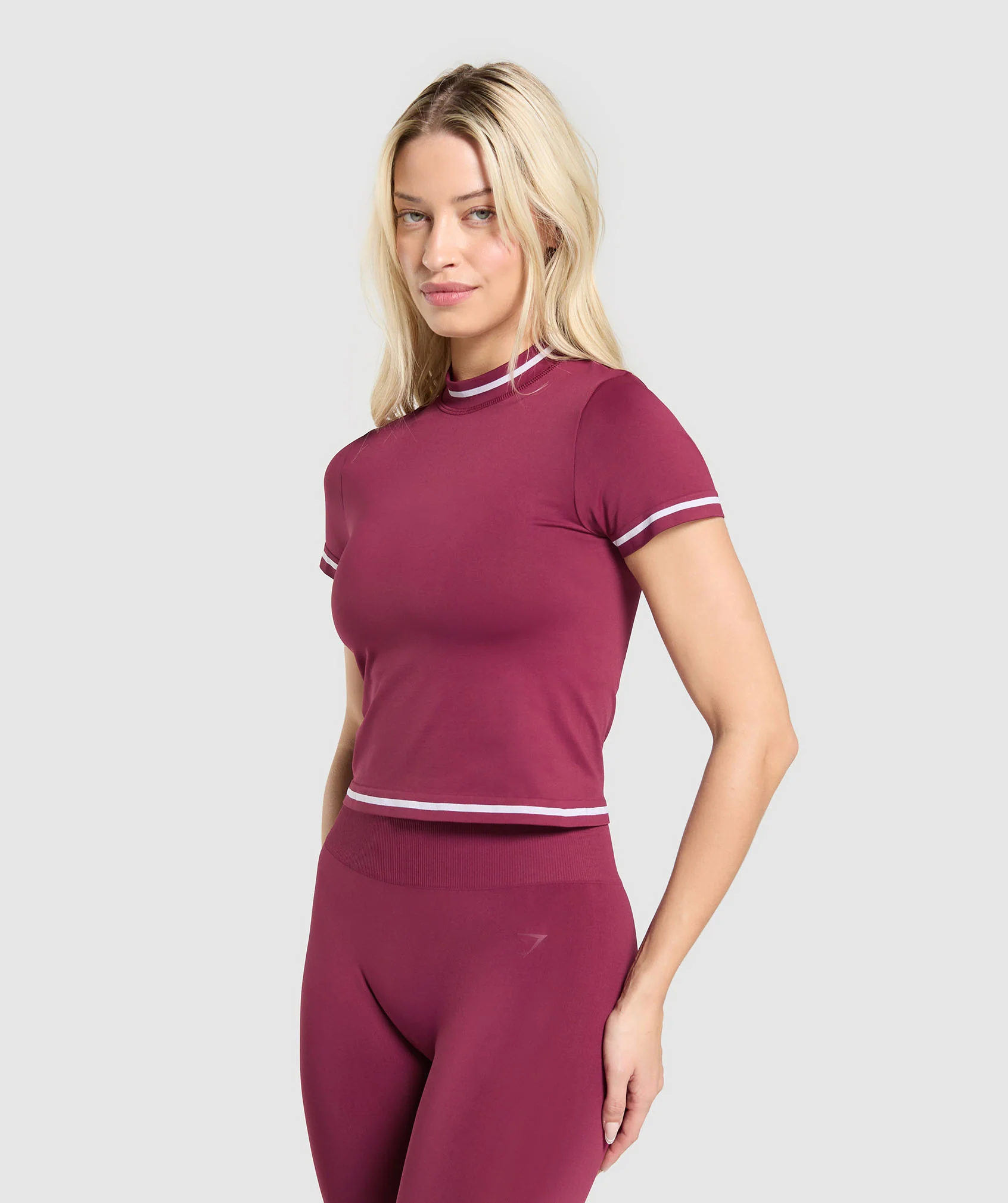 Contrast Seamless Midi Tee – Strong Pink - Imagen 2