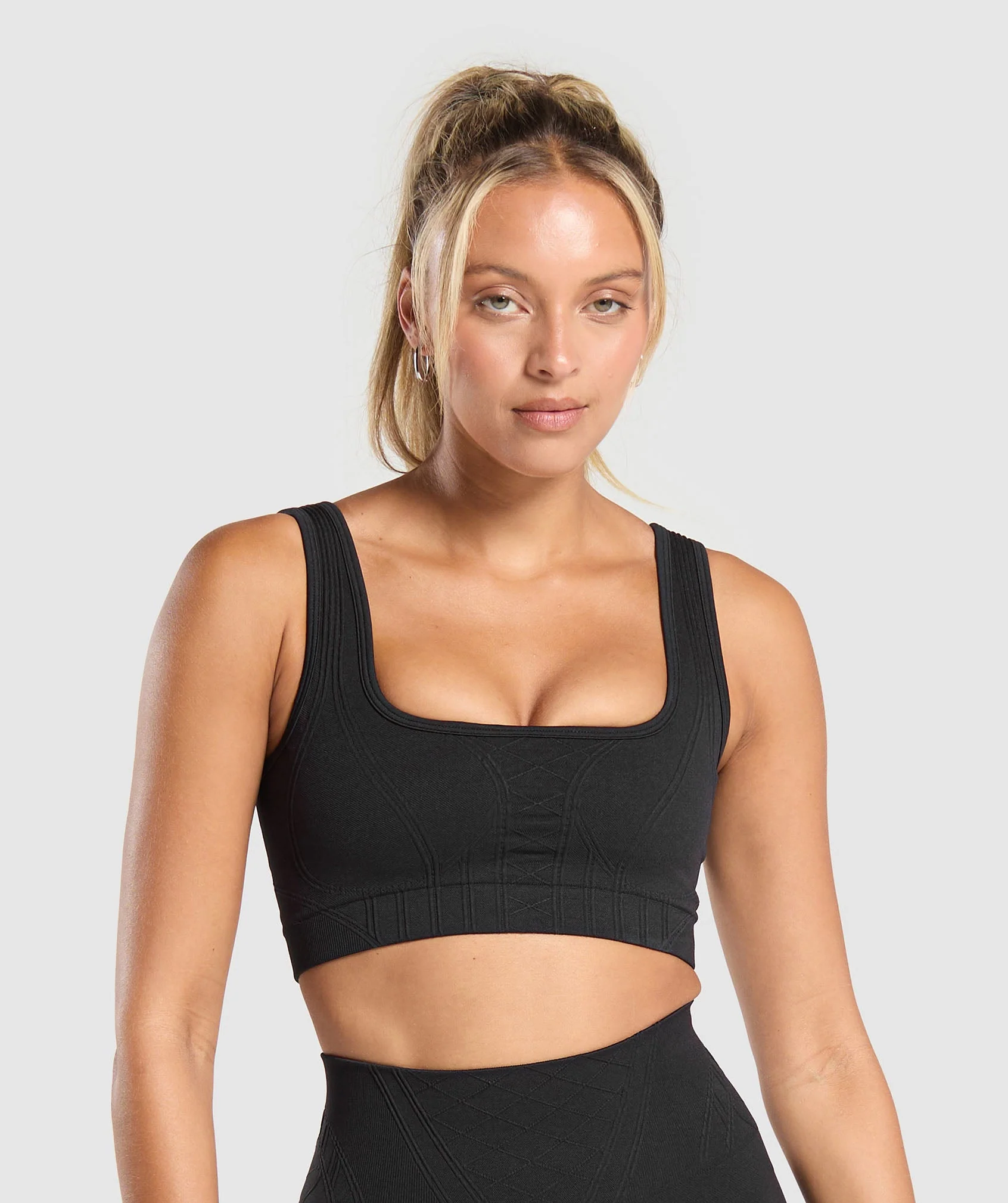 Corset Seamless Sports Bra – Black