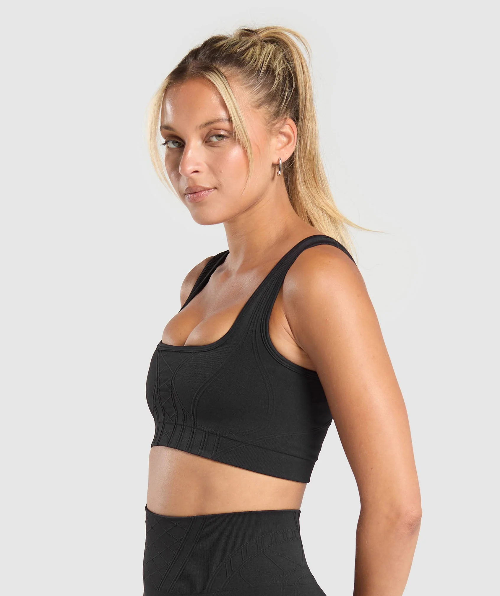 Corset Seamless Sports Bra – Black - Imagen 2