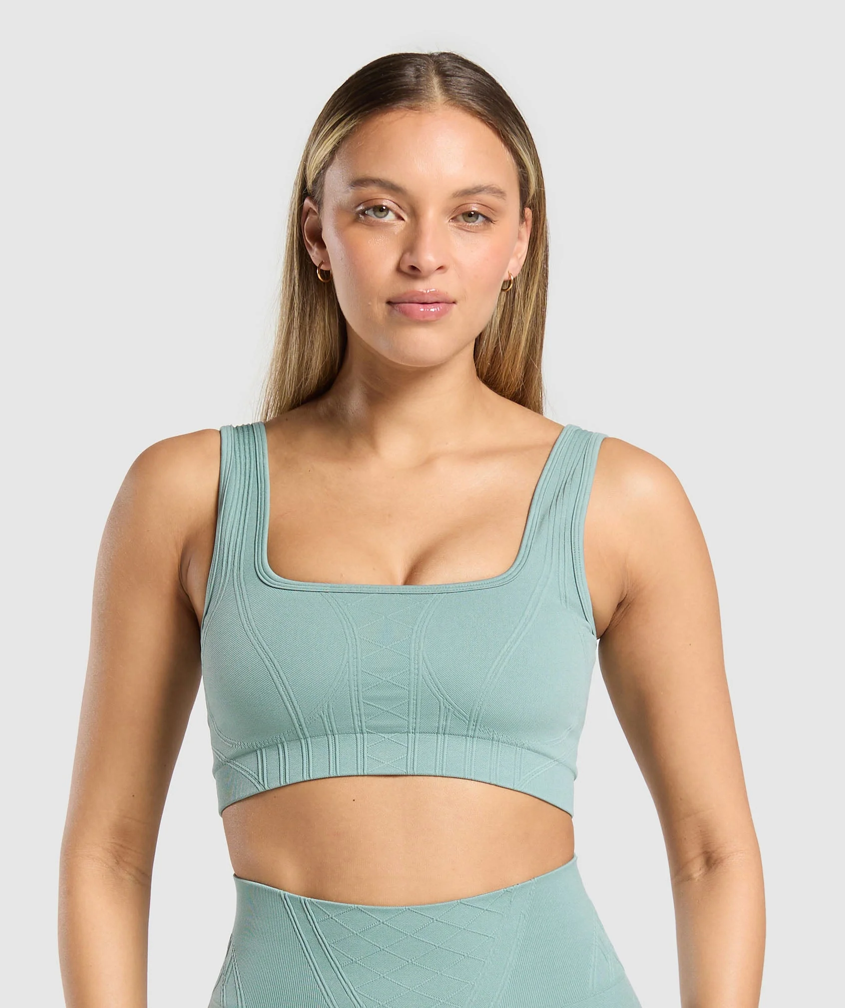 Corset Seamless Sports Bra – Celeste Blue