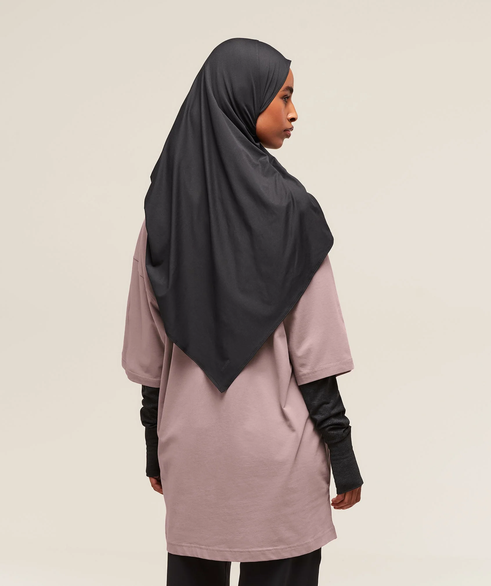 Covered Longline Cotton T-Shirt – Washed Mauve