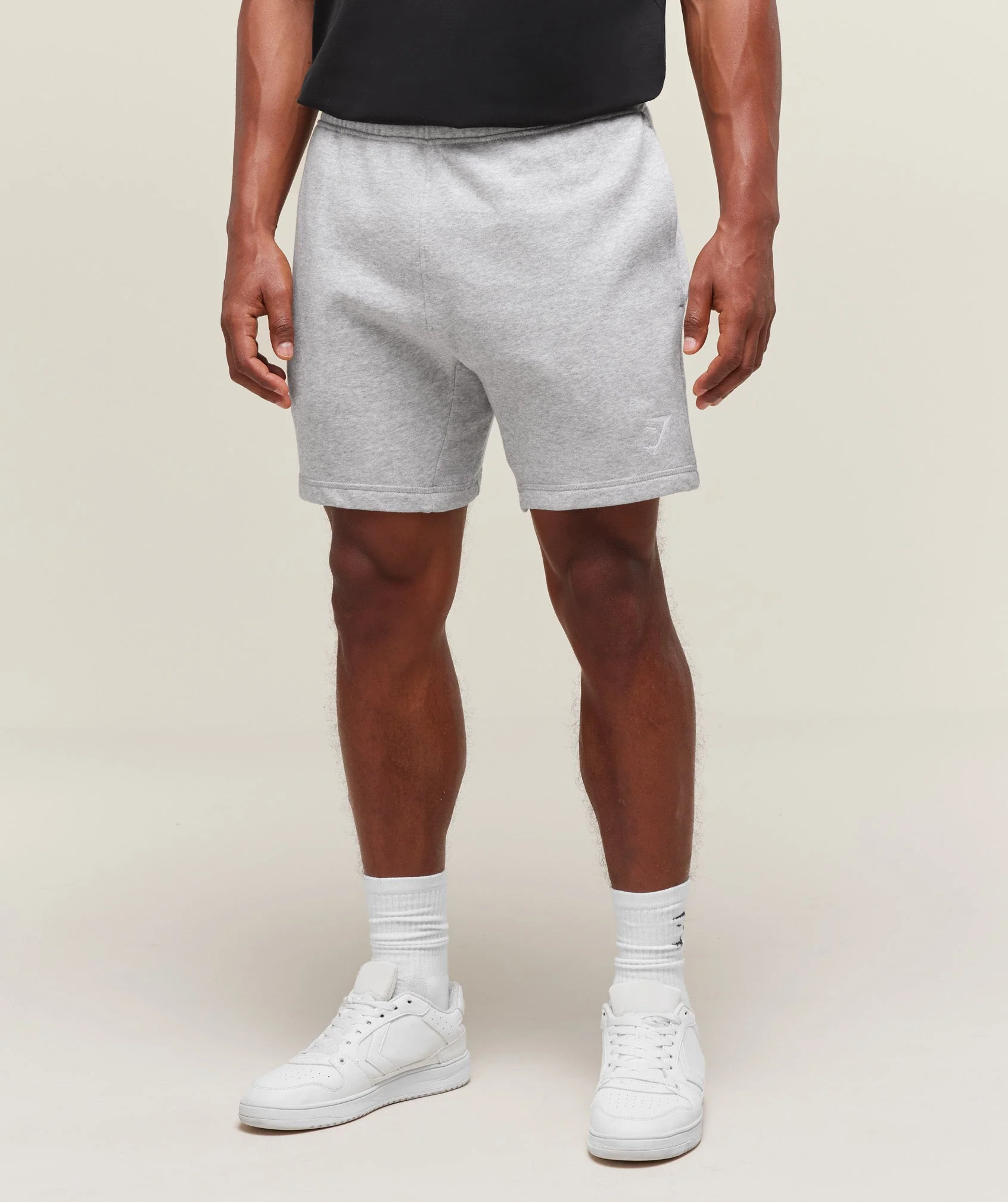 Crest 7″ Shorts – Light Grey Marl
