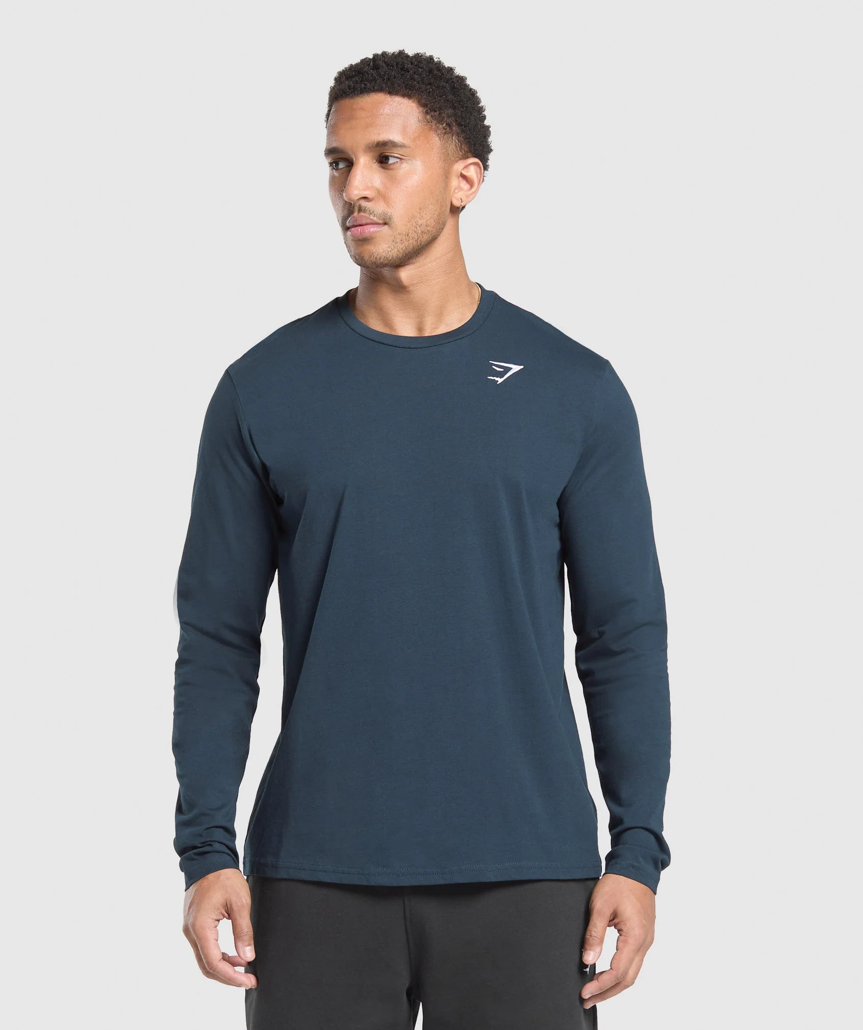 Crest Long Sleeve T-Shirt – Navy