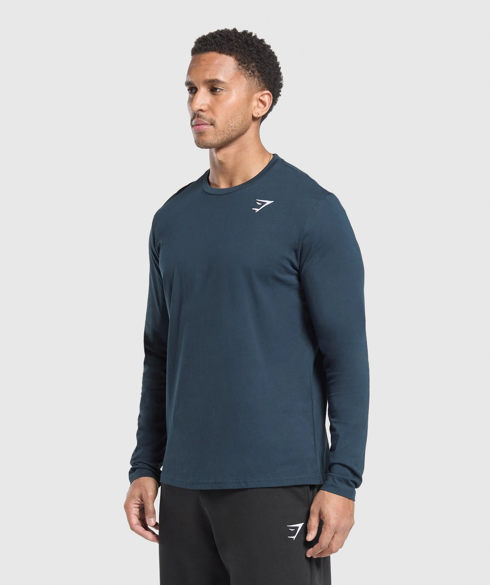 Crest Long Sleeve T-Shirt – Navy - Imagen 2