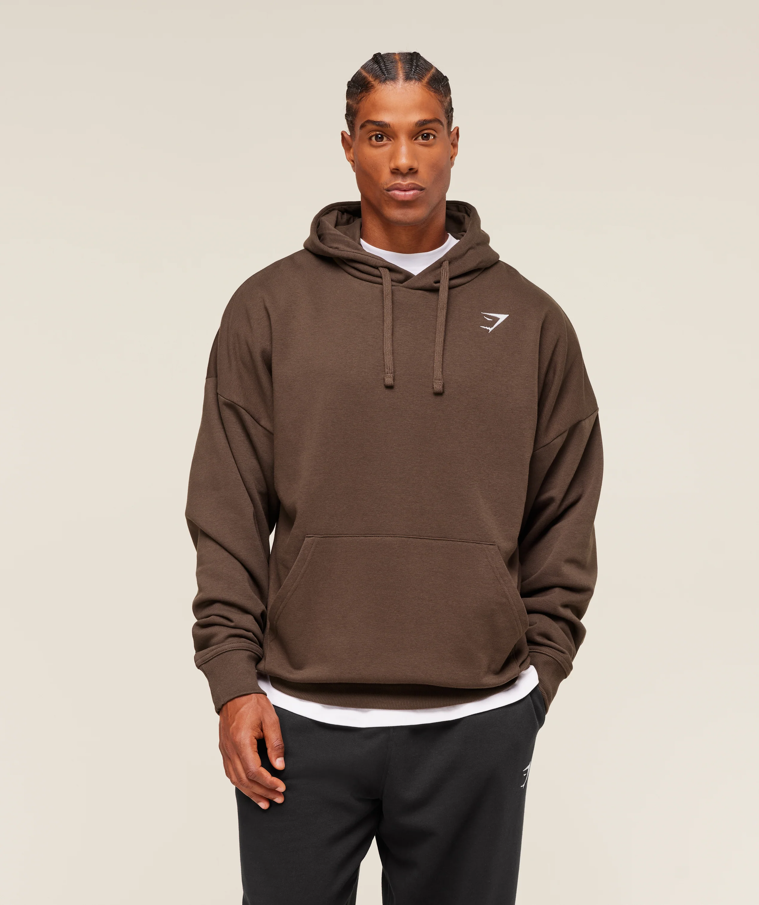 Crest Oversized Hoodie – Archive Brown